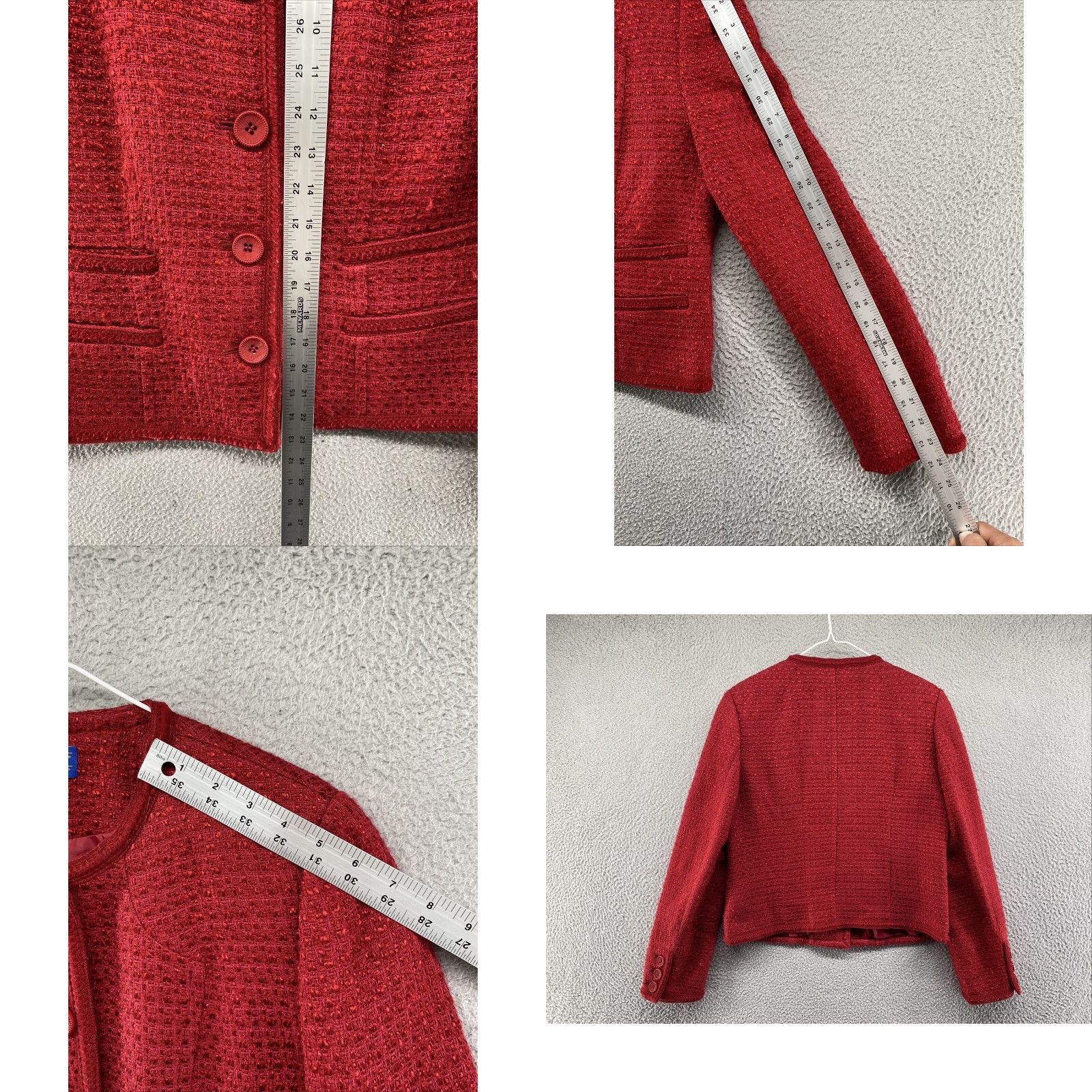 Pendleton Pendleton Blazer Jacket Women's Wool Blend Red Button Up Size 10 VTG 90s Wrapped in Color? Size L / US 10 / IT 46 - 8 Thumbnail