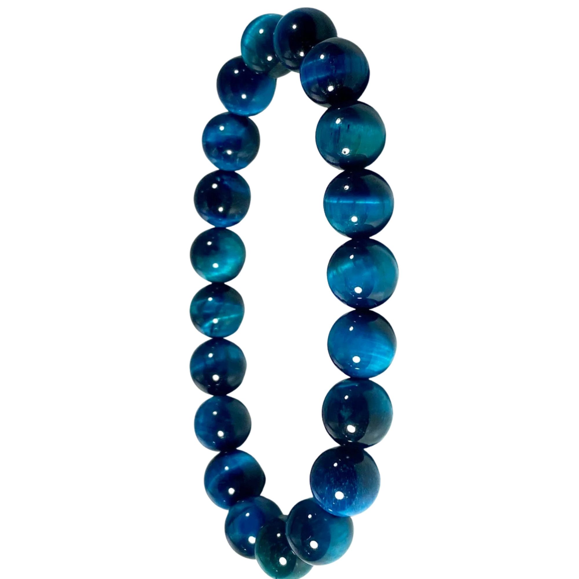 Other Blue Tiger Eye Bracelet | Natural Deep Blue Stone Size ONE SIZE - 3 Thumbnail