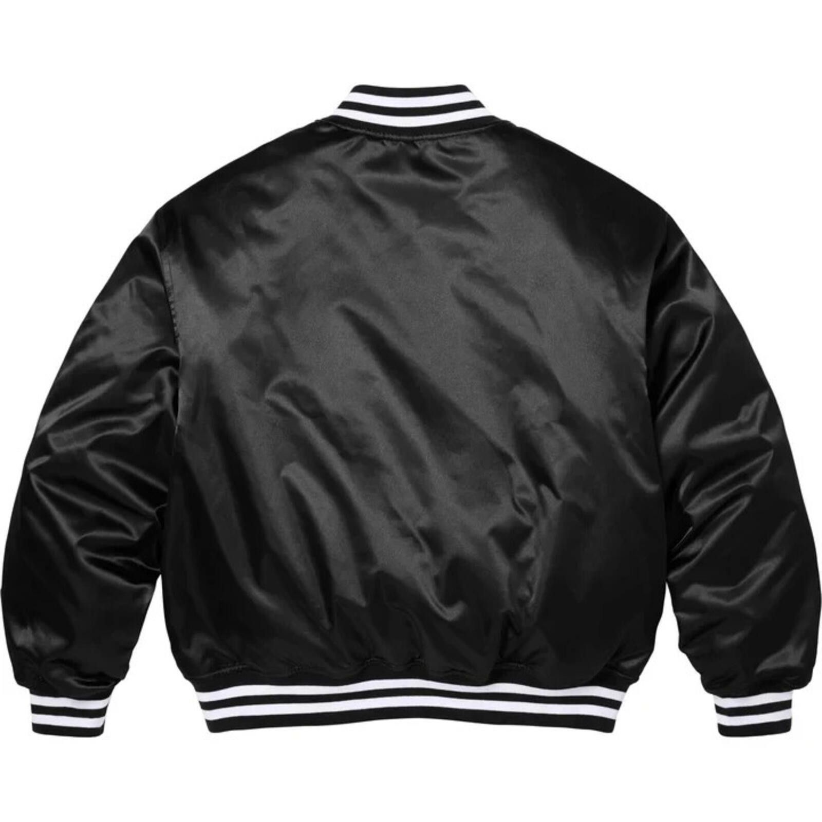 Supreme SS26 Supreme Champion Satin Varsity Jacket Black L Size US L / EU 52-54 / 3 - 3 Thumbnail