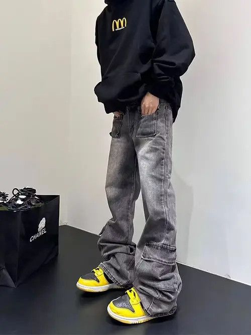VIBE Vintage washed multi-pocket rare jeans Size US 32 / EU 48 - 4 Thumbnail