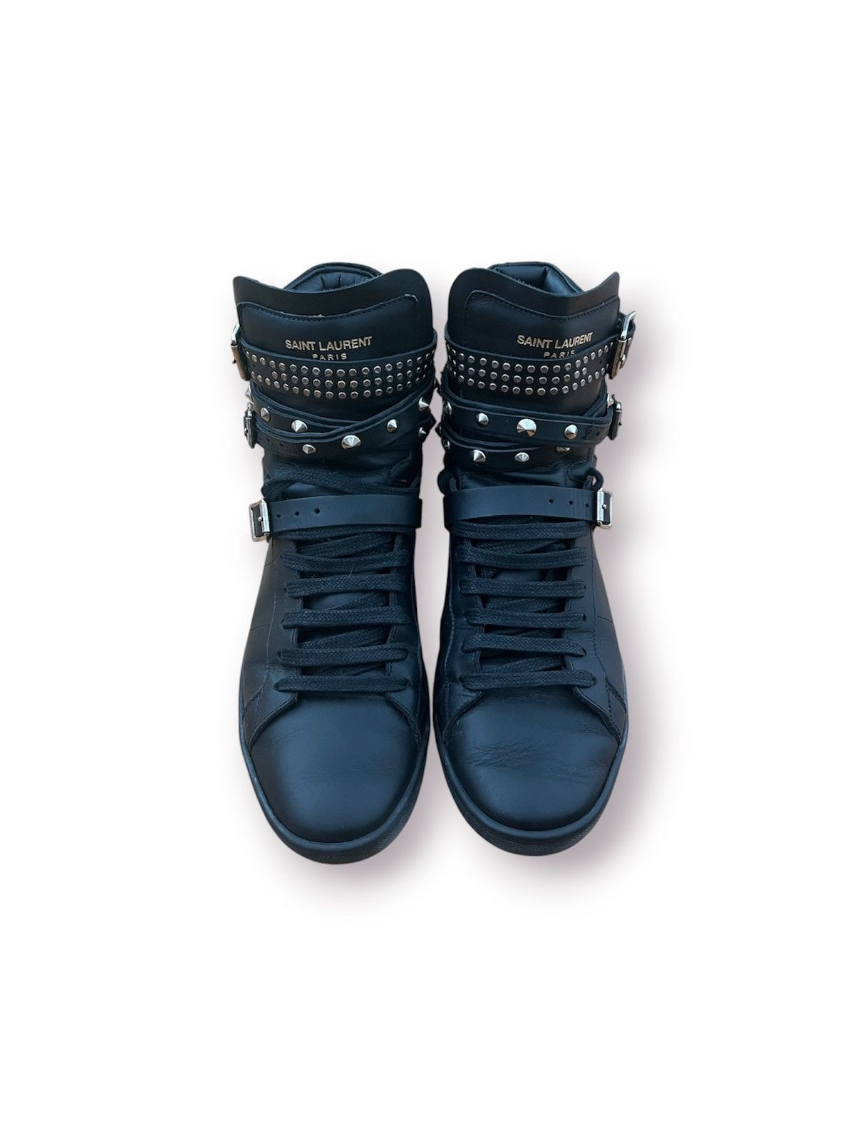 Saint Laurent Paris Saint Laurnet SL/16H belted high tops Size US 8.5 / IT 38.5 - 3 Thumbnail