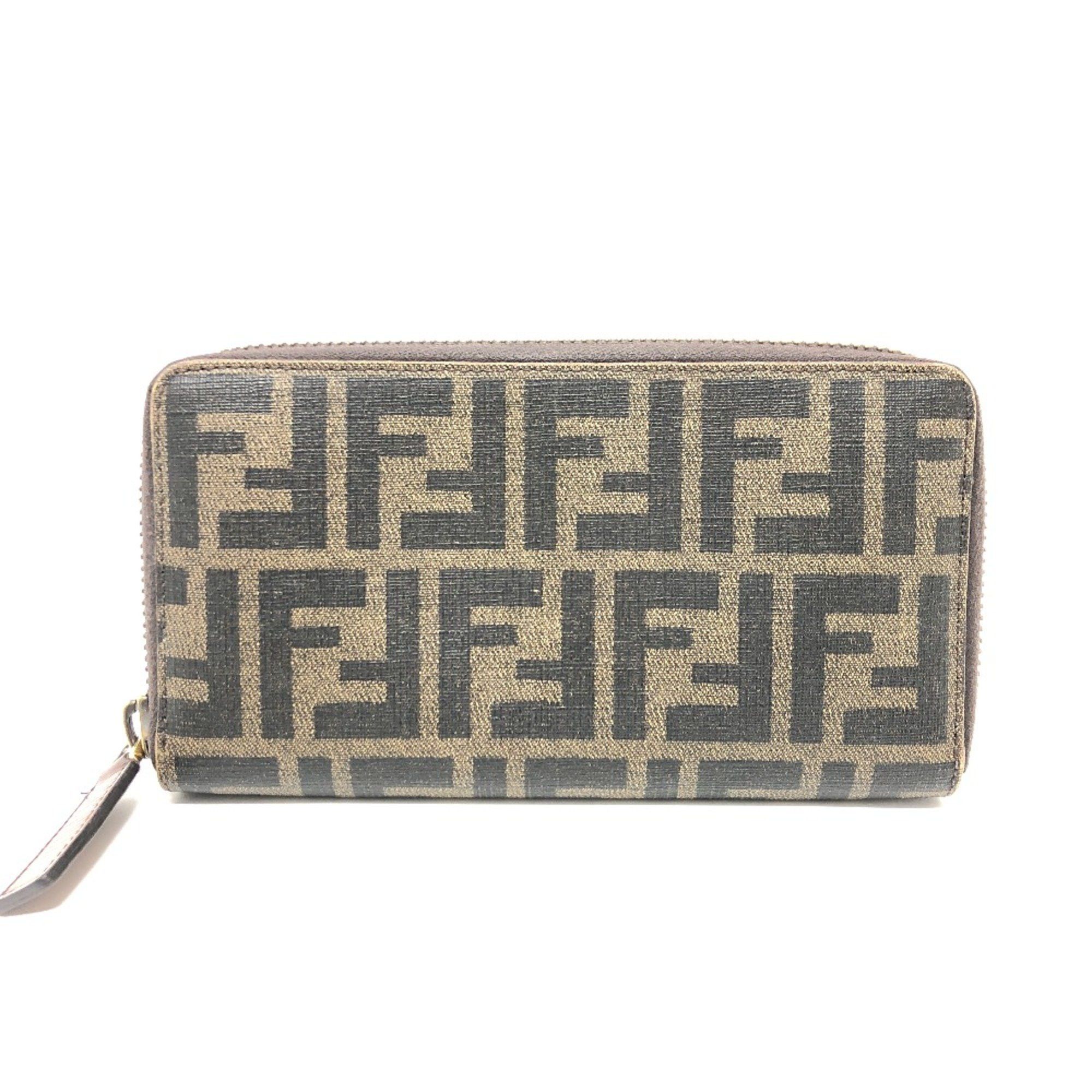 Fendi Fendi 7M0174 Zip Around Long Wallet Long Wallet Brown GoldHardware Size ONE SIZE - 1 Thumbnail