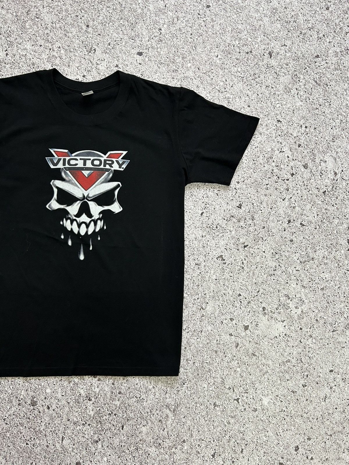 Band Tees × Vintage Vintage Victory Motorcycle USA Retro Bike T-Shirt Size US XL / EU 56 / 4 - 3 Thumbnail