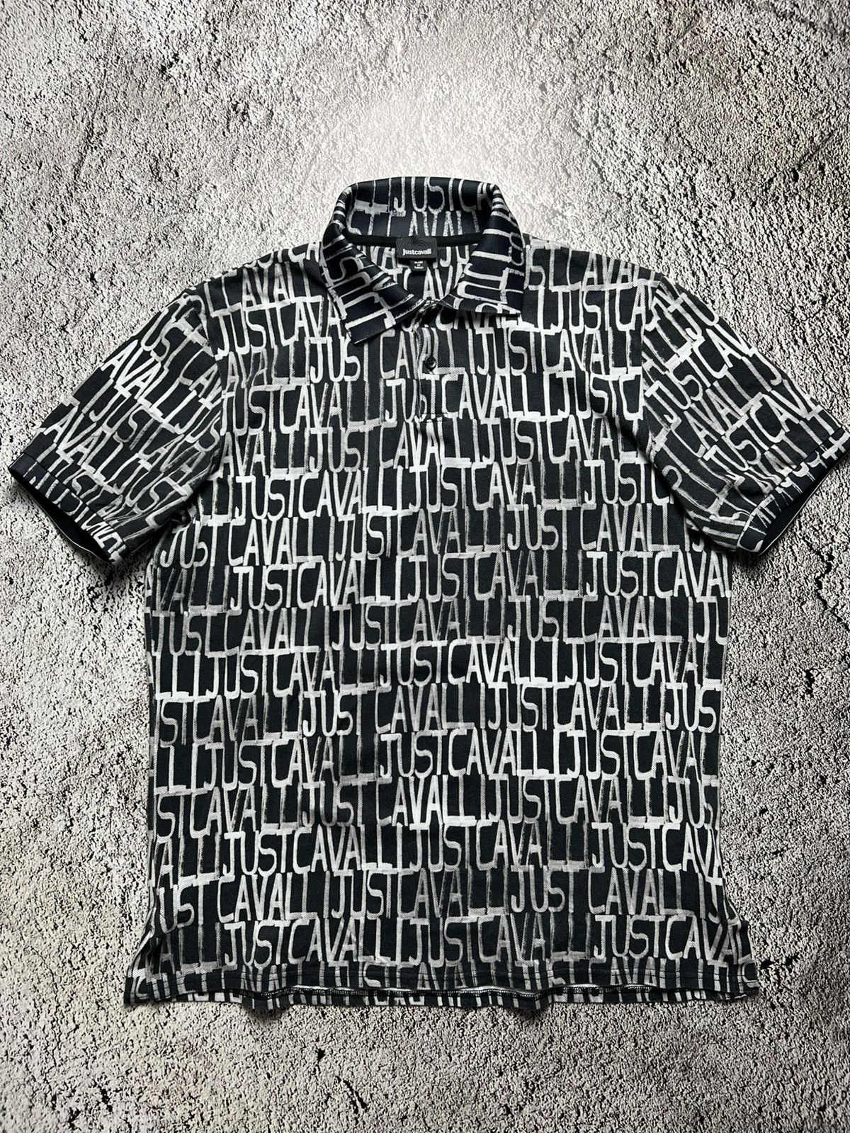 Just Cavalli Just Cavalli monogram all over logo polo shirt Size US L / EU 52-54 / 3 - 1 Thumbnail