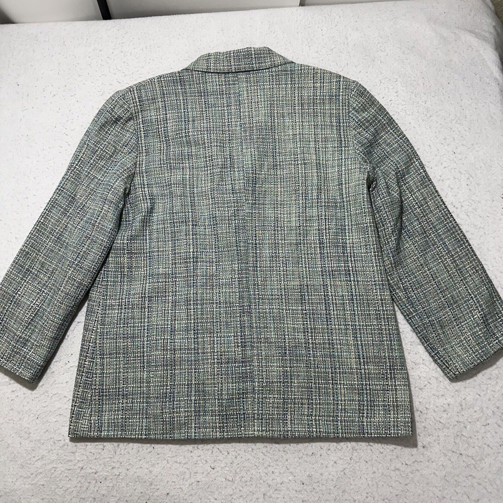 Other David N 8 Pure Silk Blazer Jacket Tweed Green Striped Coat Size M / US 6-8 / IT 42-44 - 10 Thumbnail