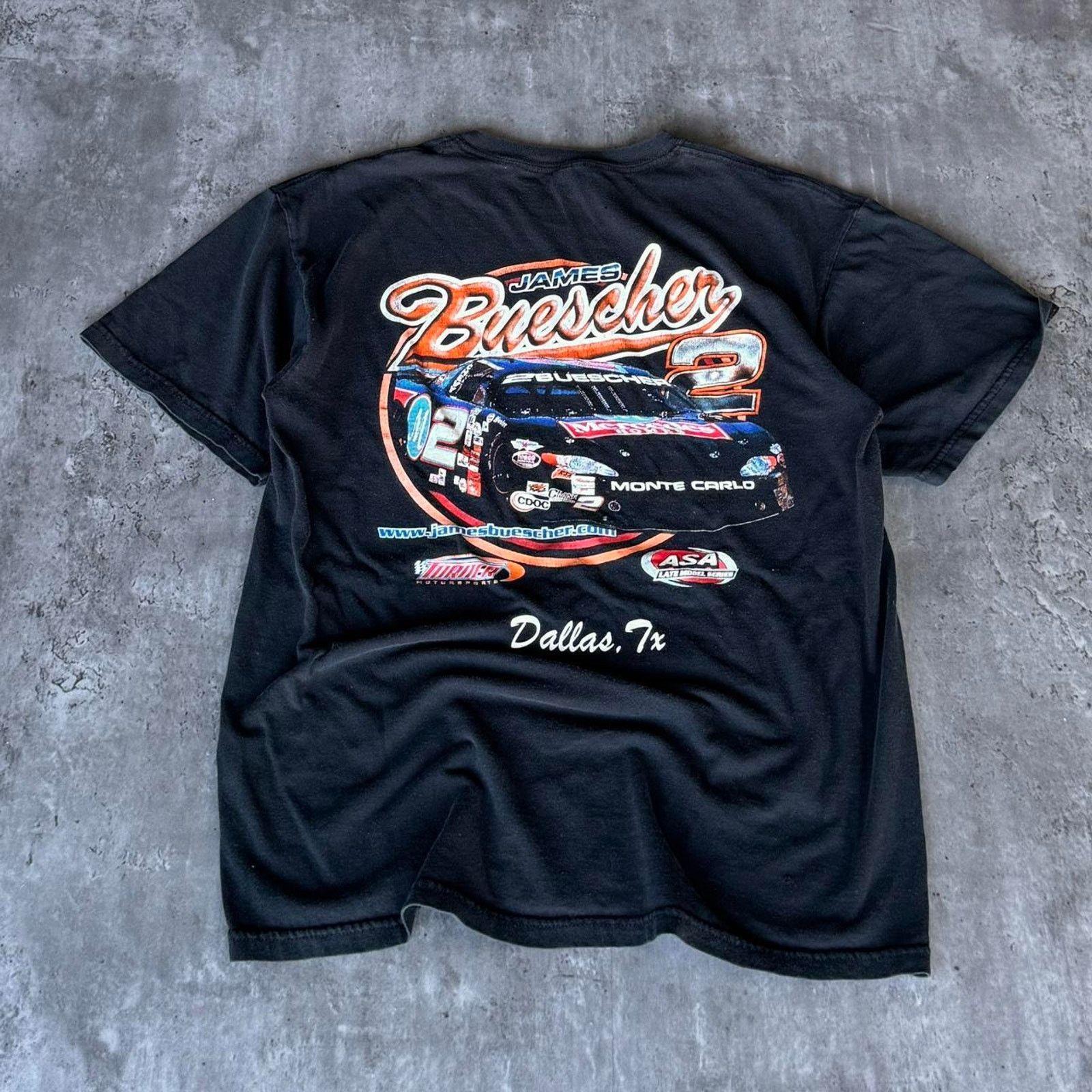 NASCAR × Rap Tees Vintage Y2K Nascar James Buescher Graphic Racing Shirt Size US L / EU 52-54 / 3 - 1 Thumbnail