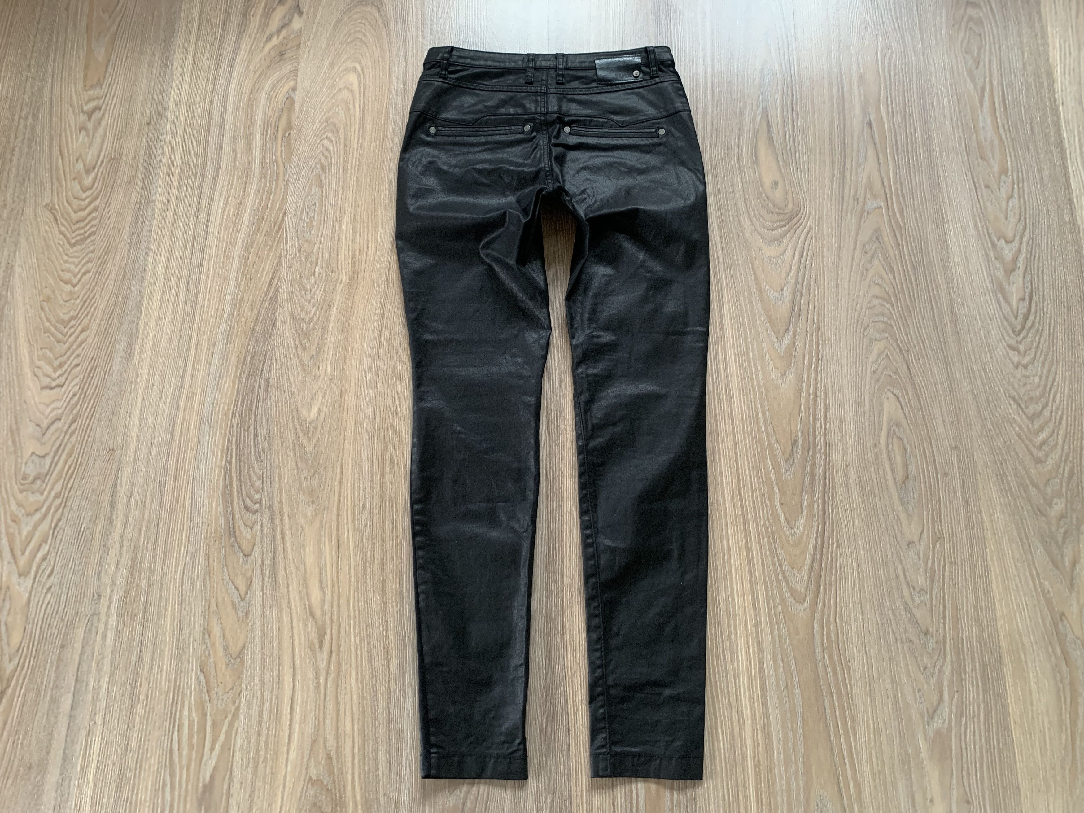 Other PULZ Jeans Black Coated Skinny Pants Size 25" / US 0 / IT 36 - 3 Thumbnail