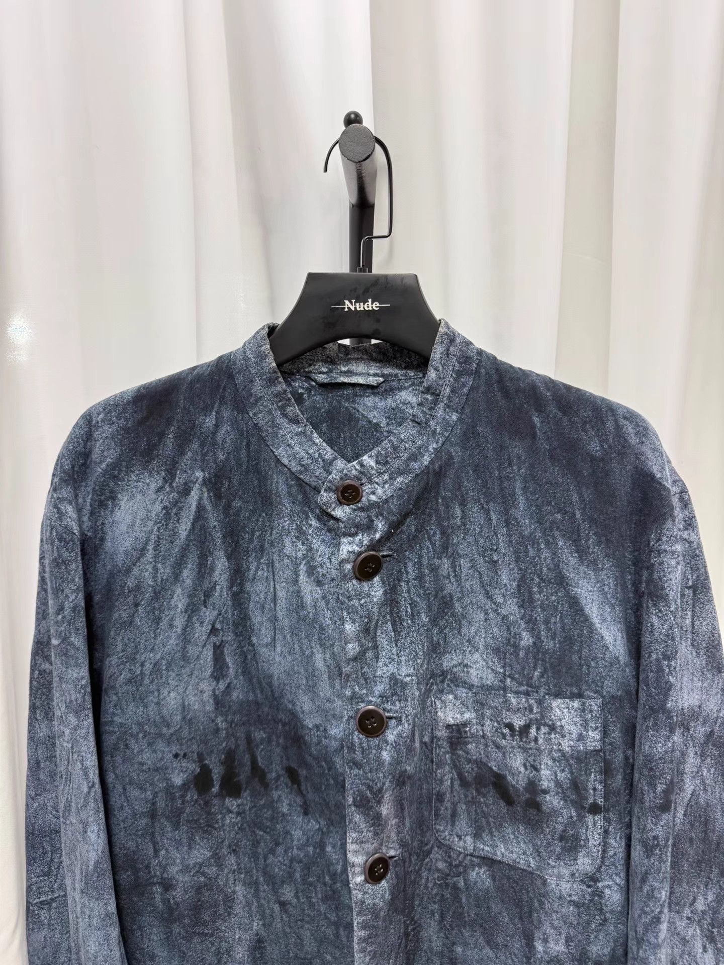 Issey Miyake ISSEY MIYAKE 94AW Frosted Pleats Stand Collar Jacket K20 Size US XL / EU 56 / 4 - 4 Thumbnail