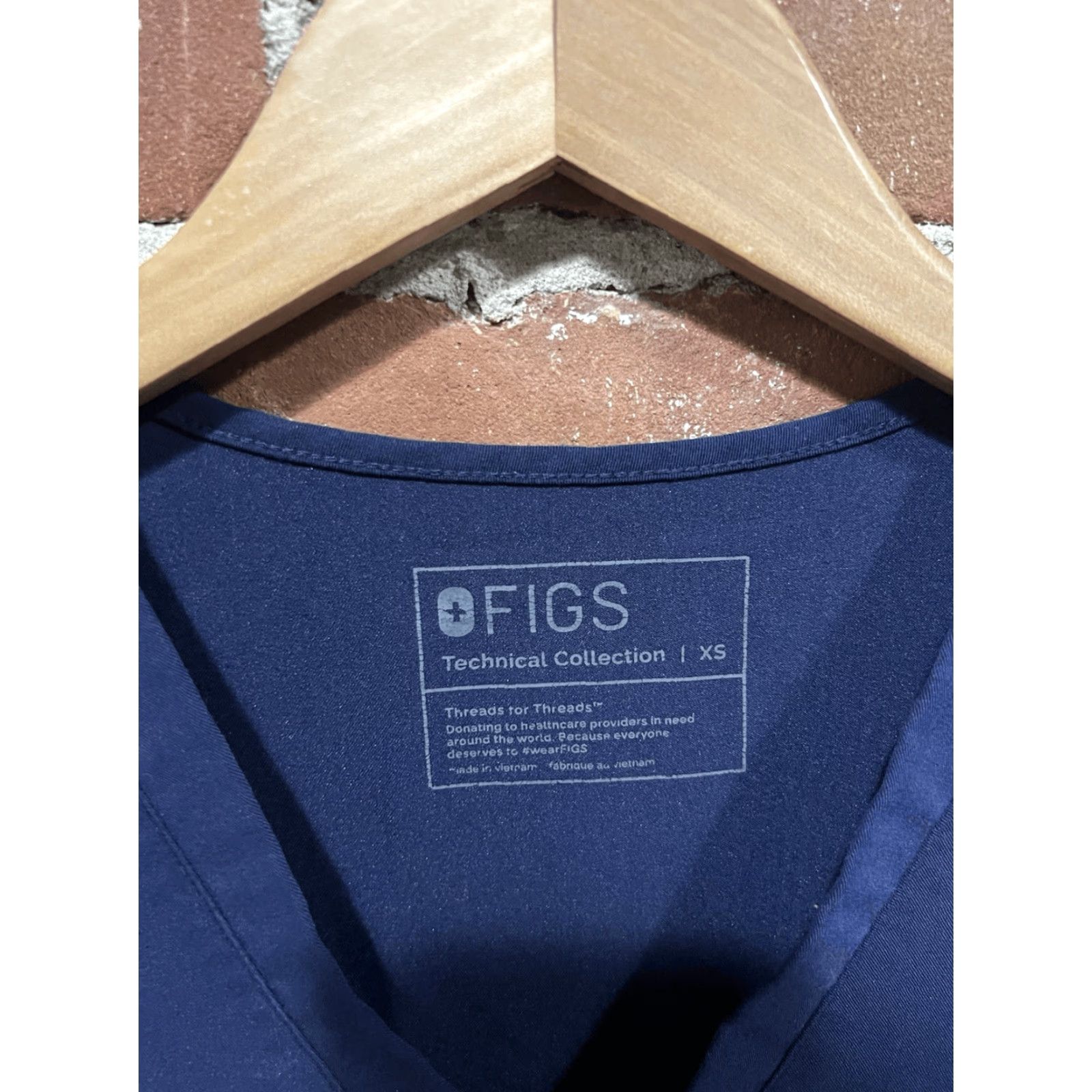 Vintage FIGS Blue Short Sleeve Medical Scrub Shirt Womens XS Size XS / US 0-2 / IT 36-38 - 3 Thumbnail