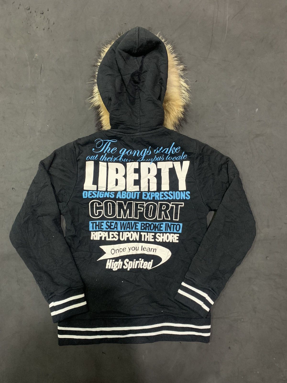 If Six Was Nine × Japanese Brand × Le Grande Bleu (L.G.B.) Japanese Barcedos fur hoodie poem archive lgb ifsix Size US S / EU 44-46 / 1 - 2 Thumbnail