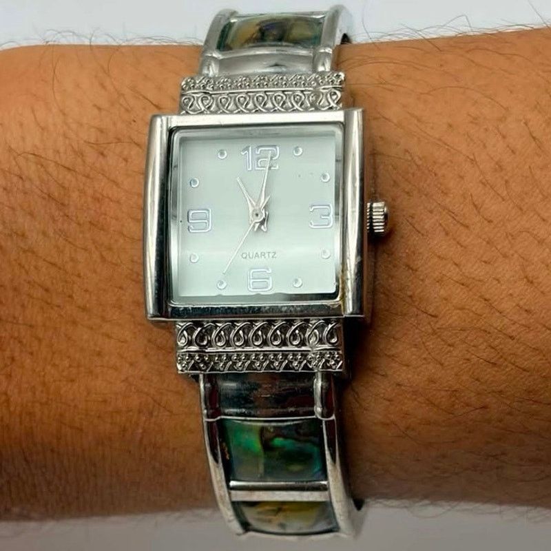 Other Silver & Green Cuff Watch Size ONE SIZE - 1 Thumbnail
