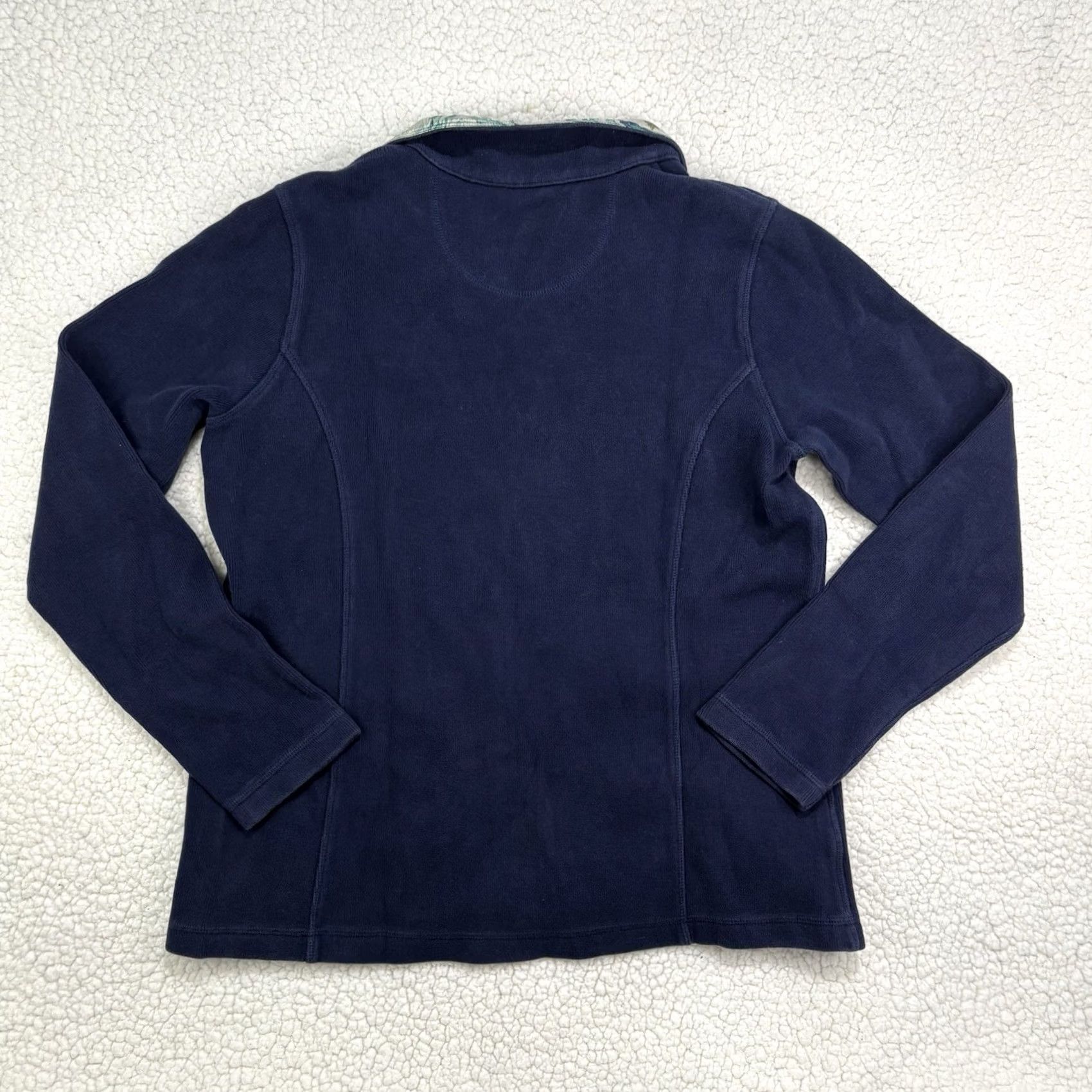 Tommy Bahama VINTAGE Tommy Bahama Womens Sweater Pullover 1/4 Zip T Sweatshirt Navy Floral Lined Small Size S / US 4 / IT 40 - 7 Thumbnail
