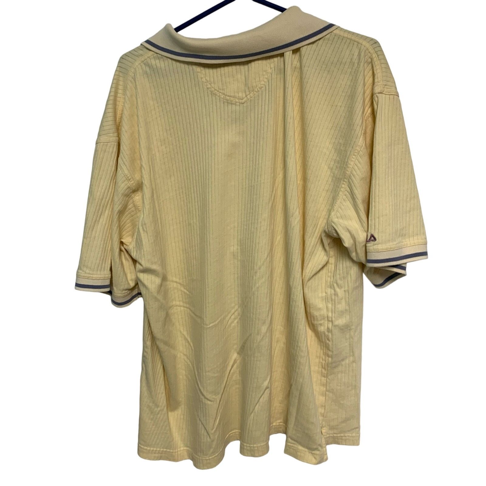 Fila FILA Vintage Y2K Men’s Yellow Ribbed Cotton Polo Shirt 2XL Size US XXL / EU 58 / 5 - 5 Thumbnail