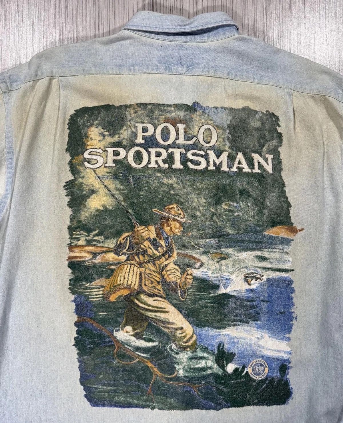 Polo Ralph Lauren Vintage Polo Ralph Lauren Sportsman Denim Shirt (Size XL) Size US XL / EU 56 / 4 - 2 Thumbnail