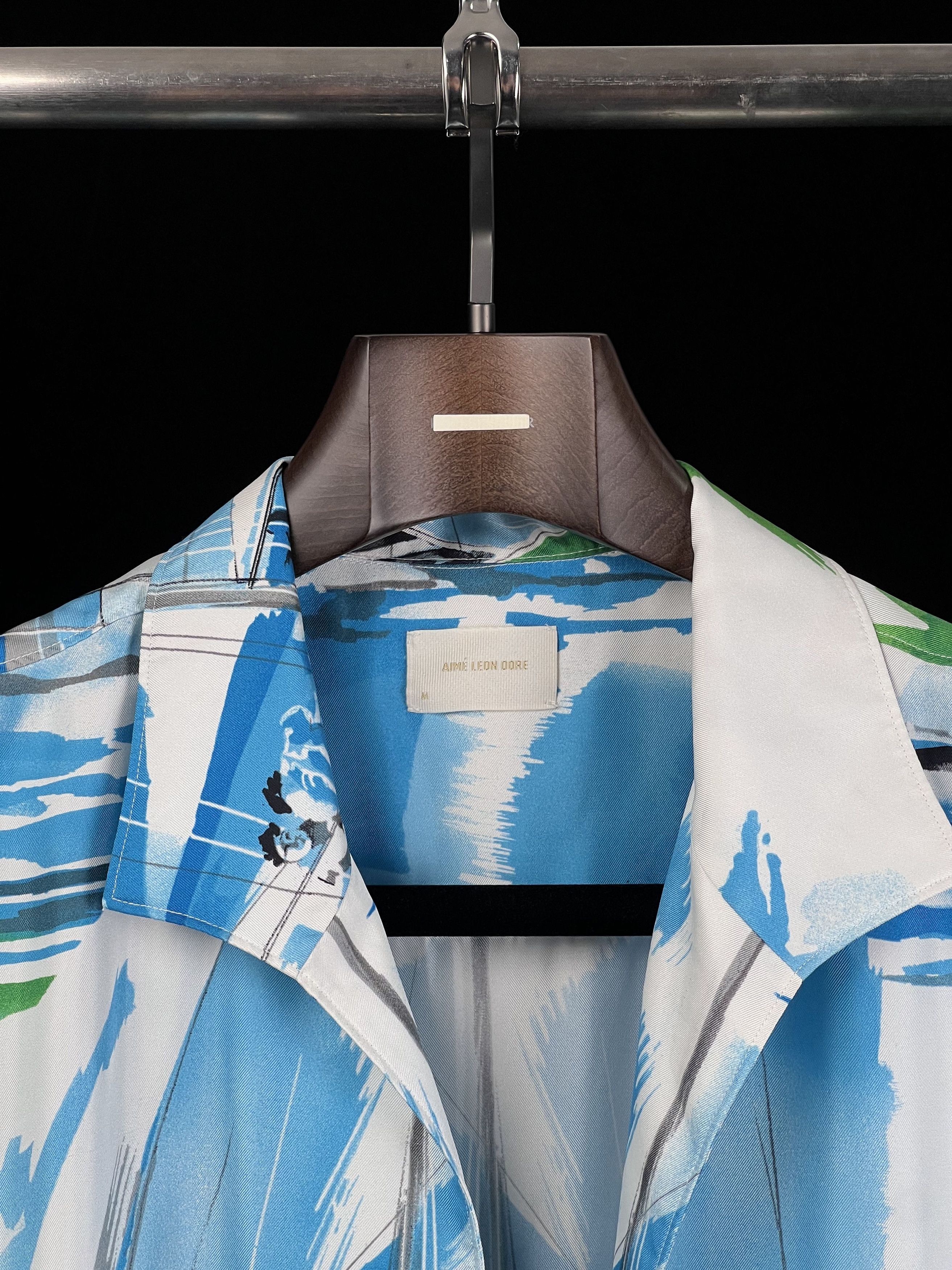 Brand New Silk Cabana Shirt Regatta Sample Novelty Pattern