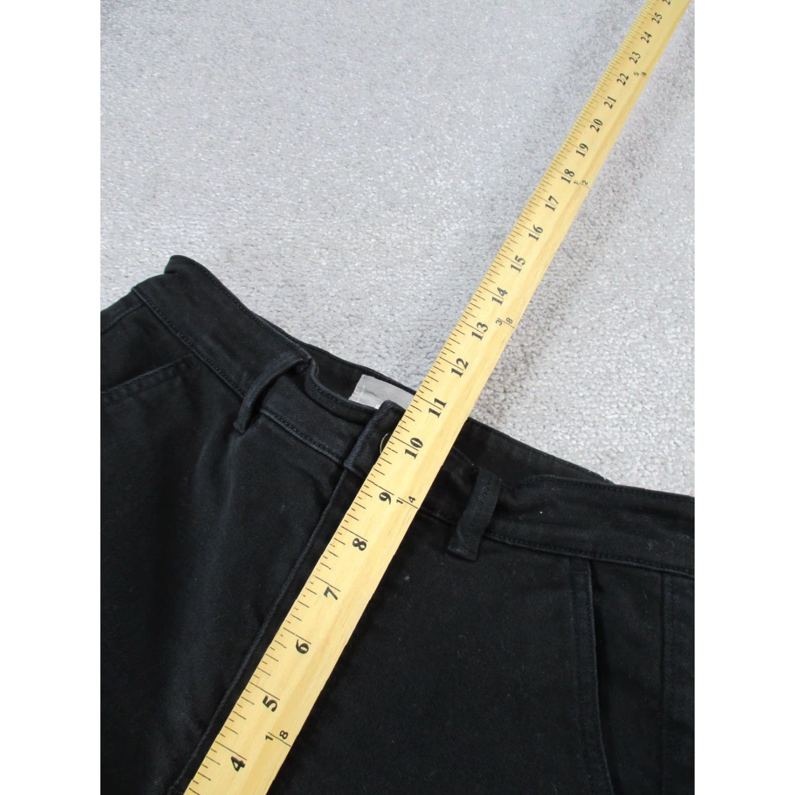 Everlane VINTAGE Everlane Women's Cropped Wide Leg Jeans Size 2 Black Denim 90s High Rise Size 26" / US 2 / IT 38 - 5 Thumbnail