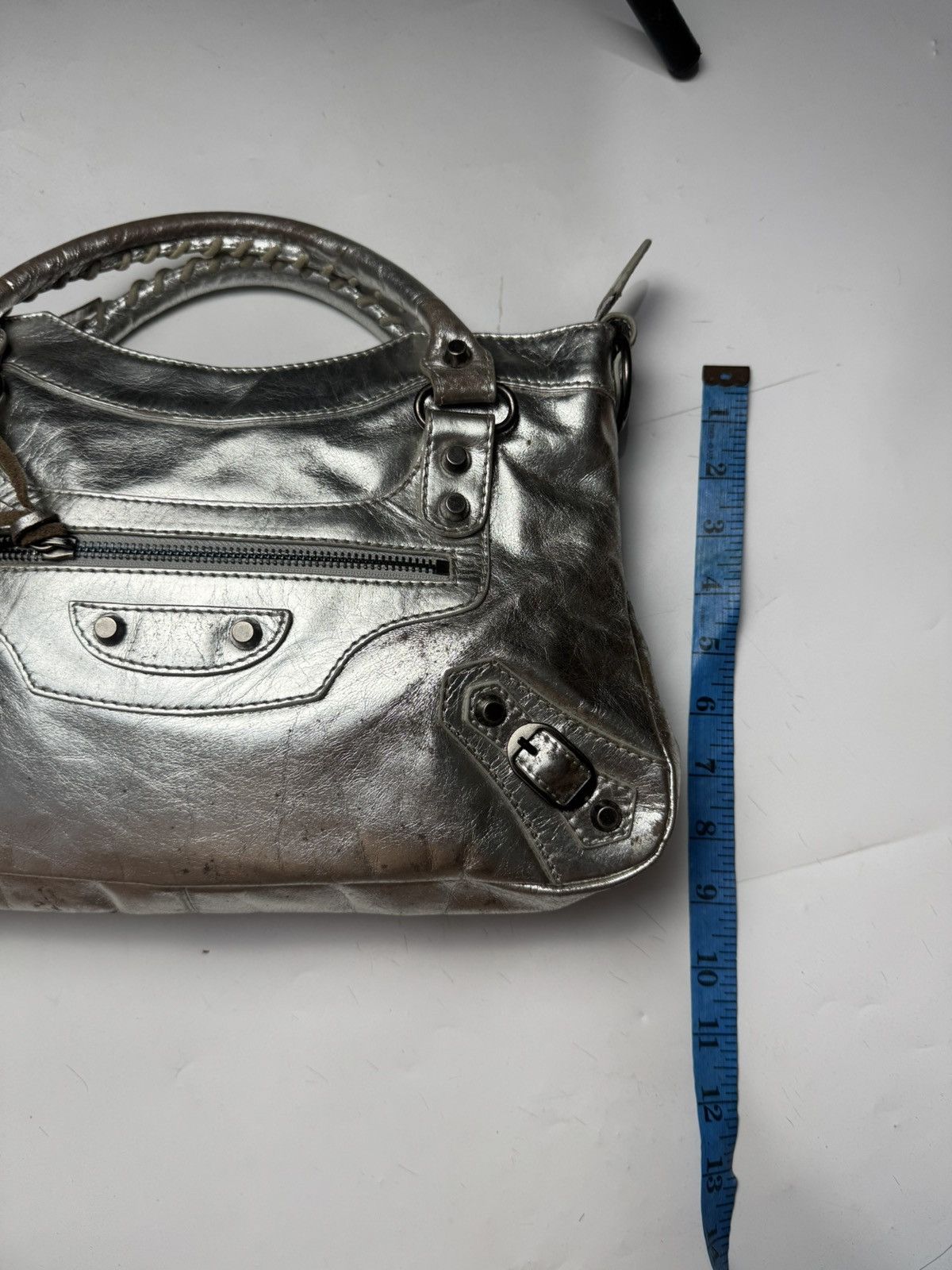 Vintage Leather Silver Bags City Size ONE SIZE - 15 Thumbnail