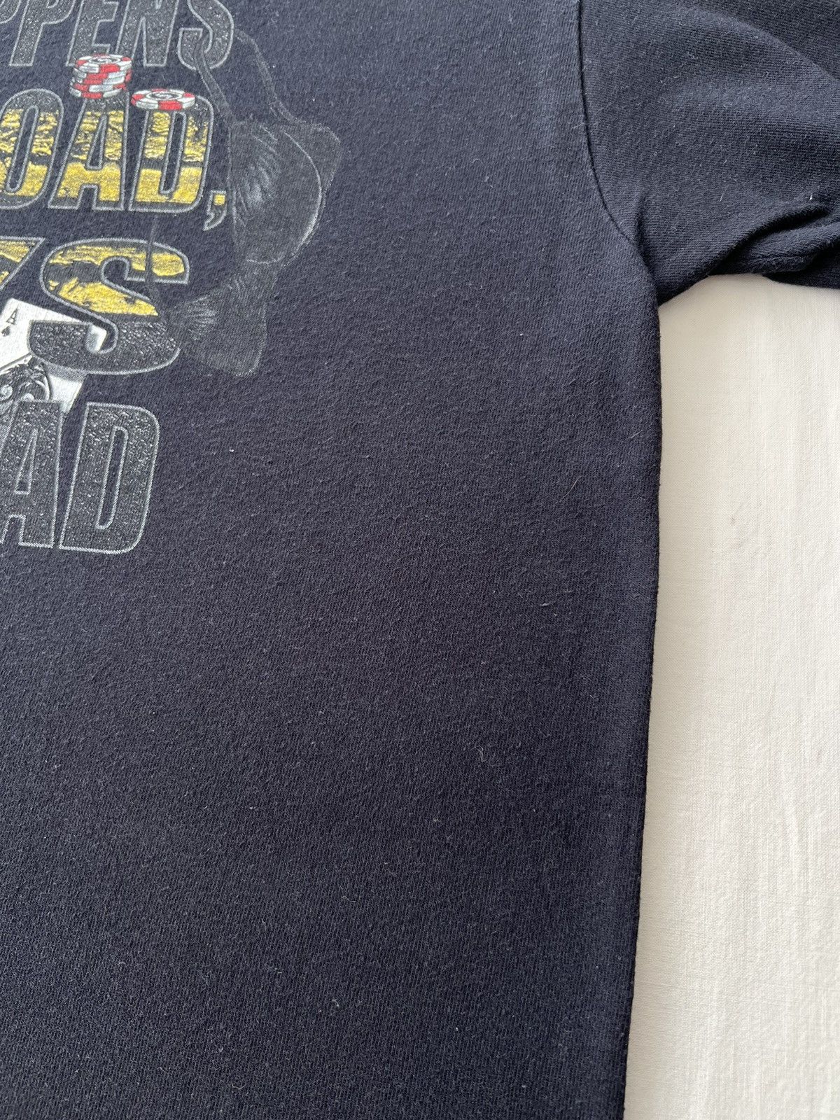 Harley Davidson Vintage 2006 Harley Davidson Casino Fire Flame Black T-shirt Size US L / EU 52-54 / 3 - 10 Thumbnail