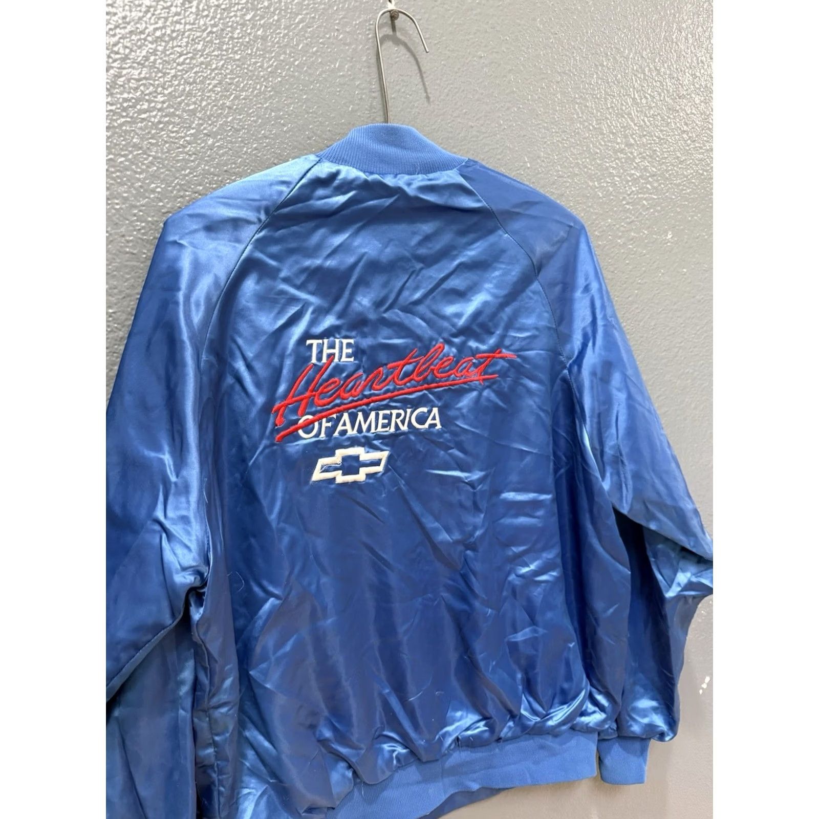 Vintage VINTAGE 80s West Ark Bomber Jacket Men’s Satin Blue Medium Jackets Size US M / EU 48-50 / 2 - 2 Thumbnail