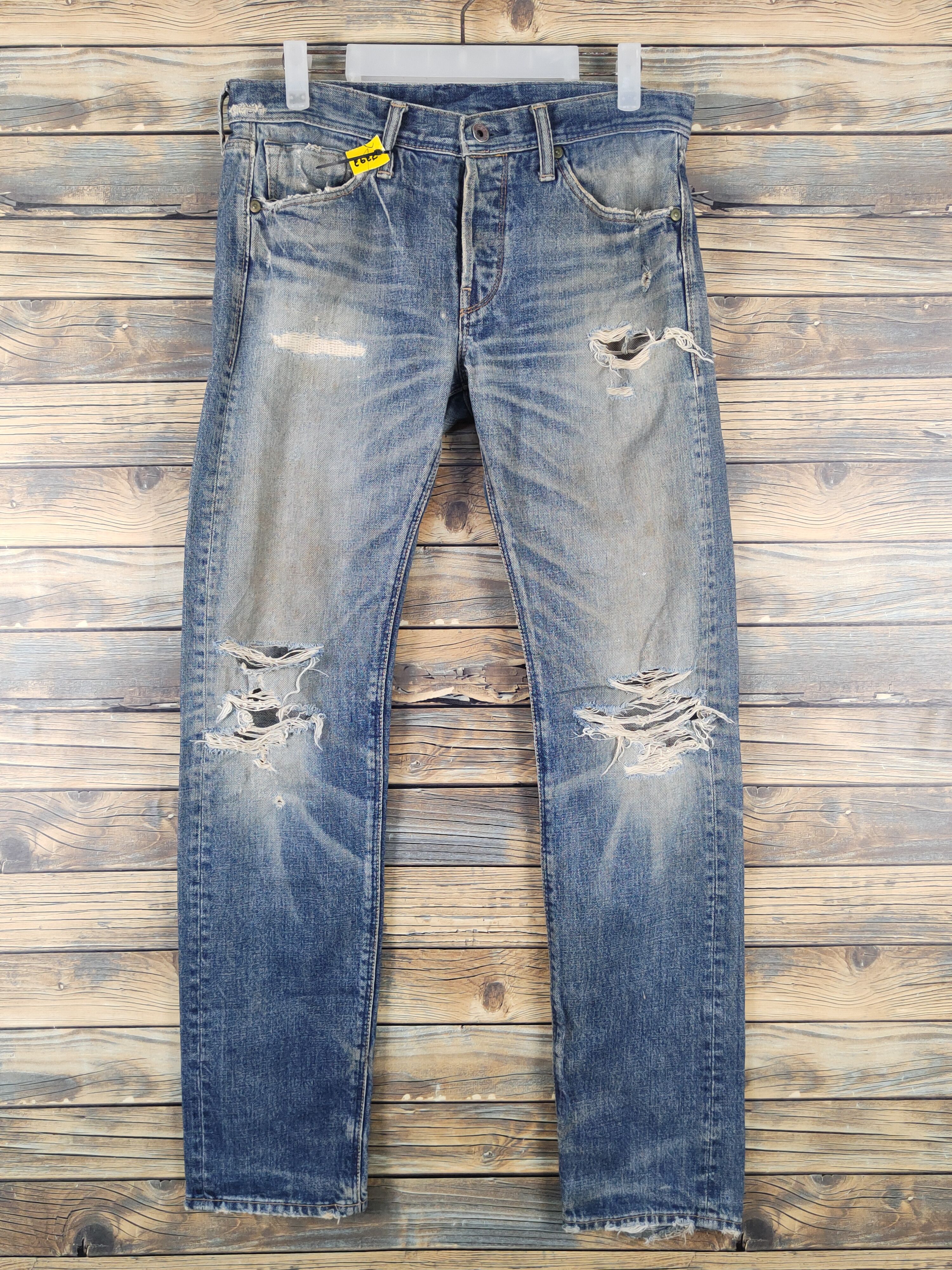 Spellbound 90' Spellbound japan Distressed Ripped denim Jeans #W1705 DL Size US 30 / EU 46 - 1 Thumbnail