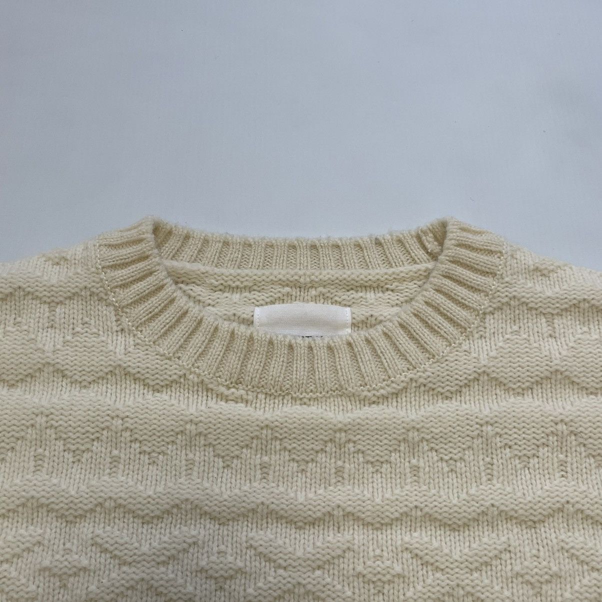 Takahiromiyashita The Soloist. Patterned Cream Wool Sweater Size US M / EU 48-50 / 2 - 4 Thumbnail
