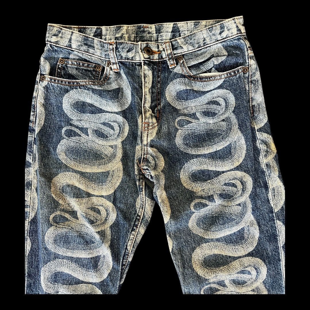 Hysteric Glamour HYSTERIC GLAMOUR SNAKE PRINT DESIGN JAPANESE BRAND DENIM Size US 29 - 4 Thumbnail