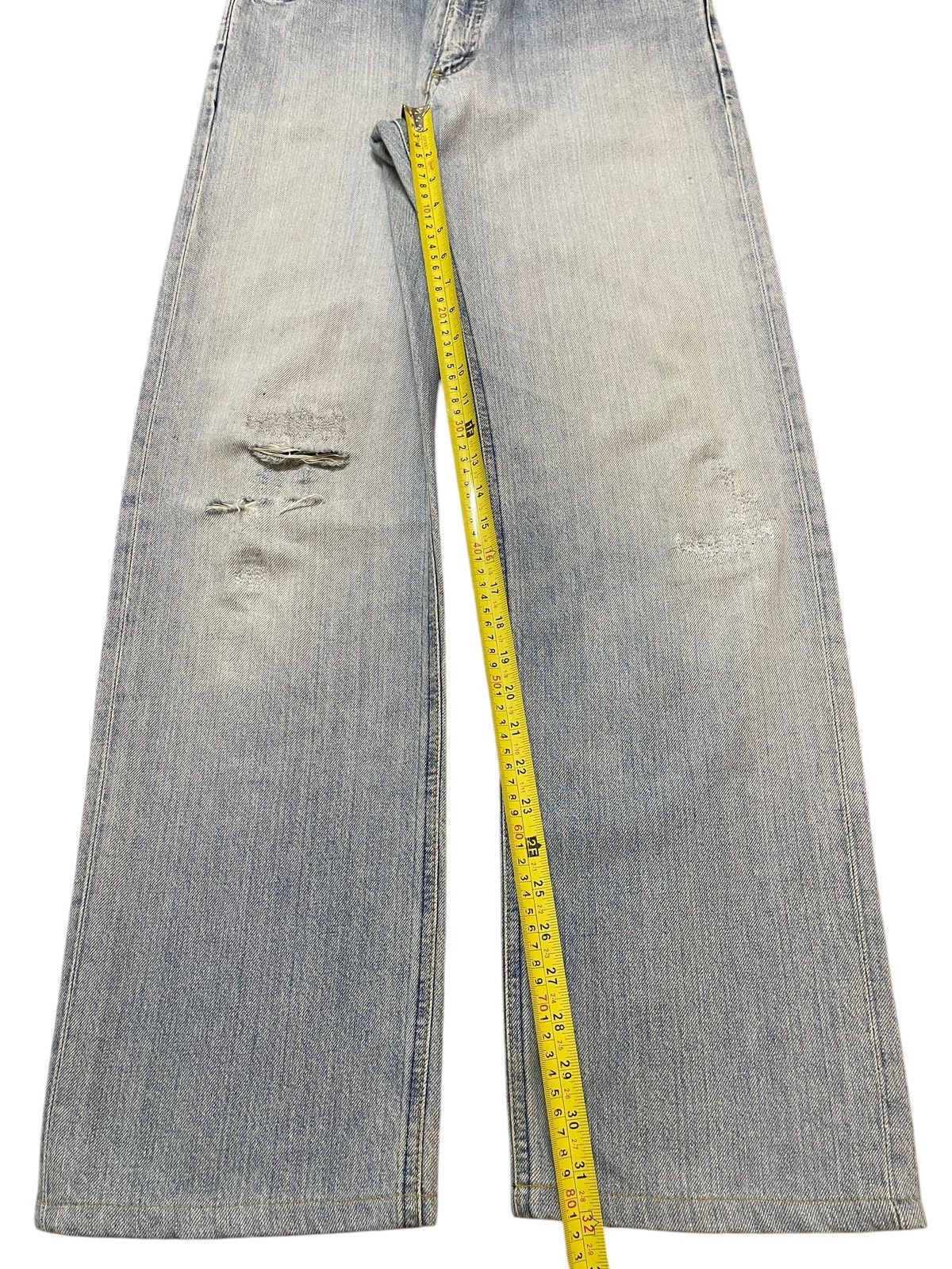 Lee Vintage 90s Lee Riders Faded Wash Distressed Wide Leg Baggy Size US 31 - 15 Thumbnail
