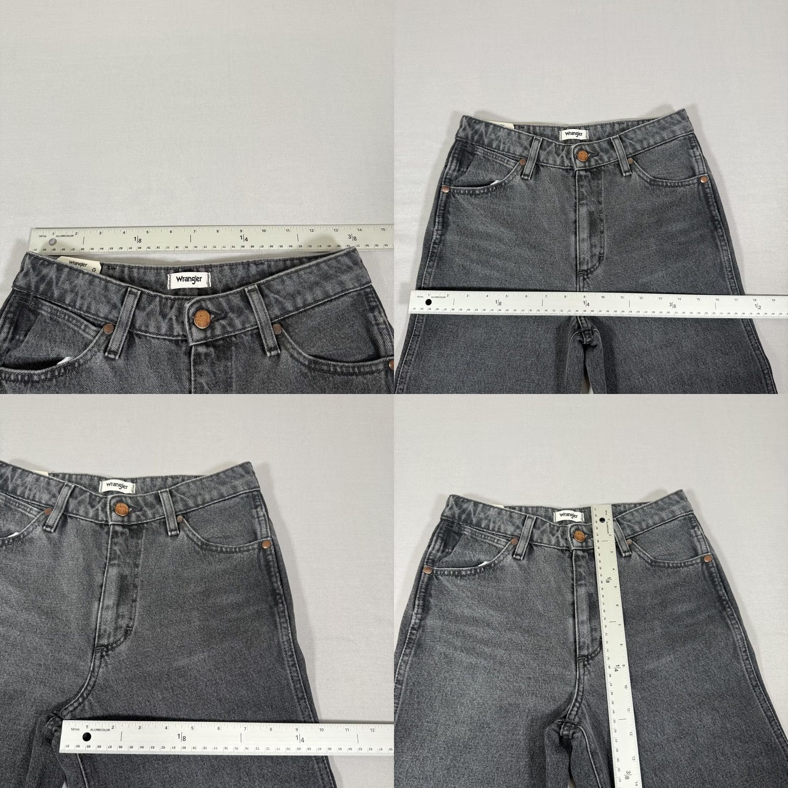 Wrangler Wrangler Jeans Women Wanderer 622 High Rise Flare Jeans Gray 24x34 Distressed Stretch 5-Pocket Denim Wrangler Logo Patch Vintage No Size 42" / US 20 - 8 Thumbnail