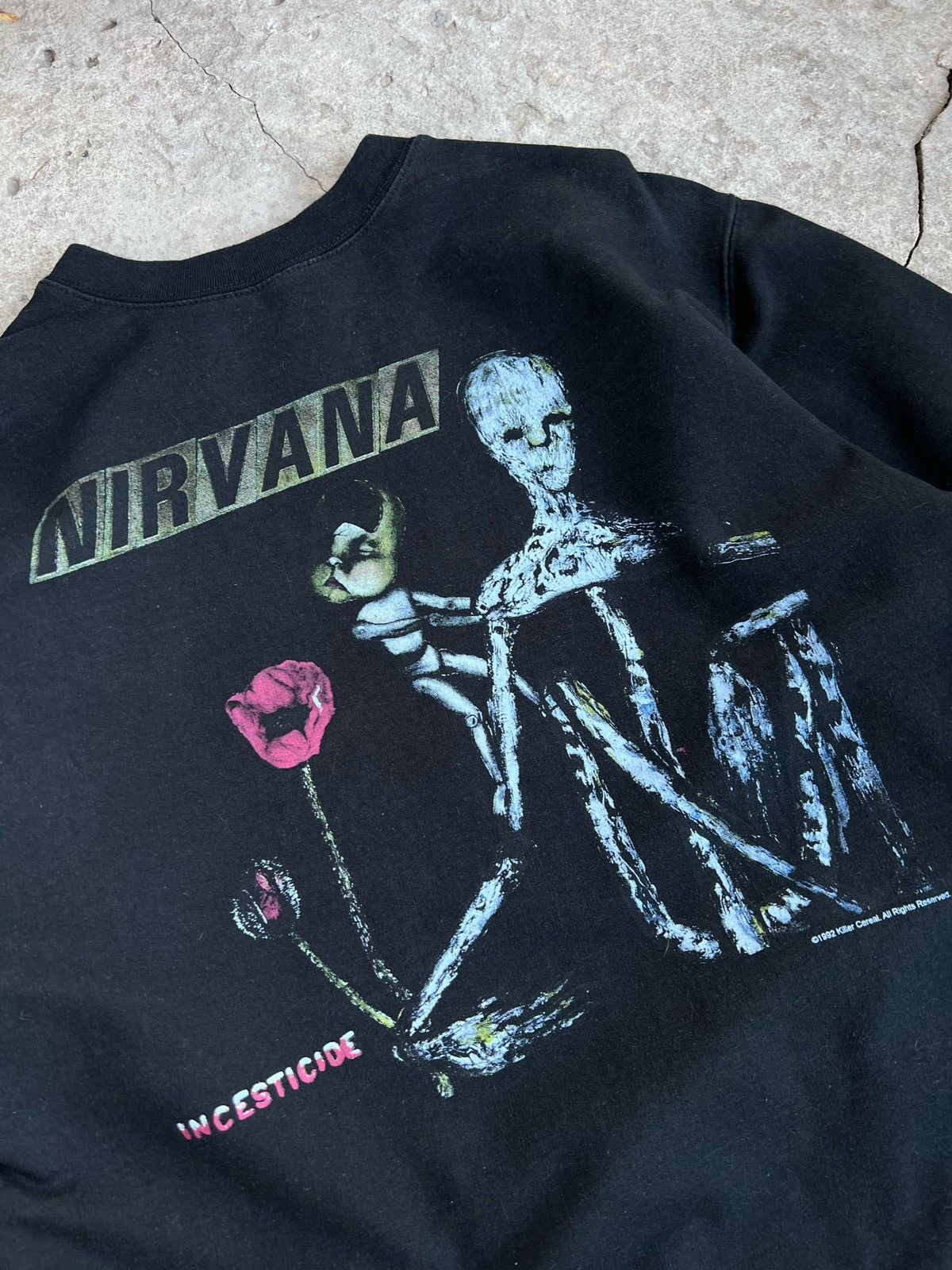 Band Tees Nirvana Insecticide sweatshirt Black reprint vintage style Size US L / EU 52-54 / 3 - 4 Thumbnail