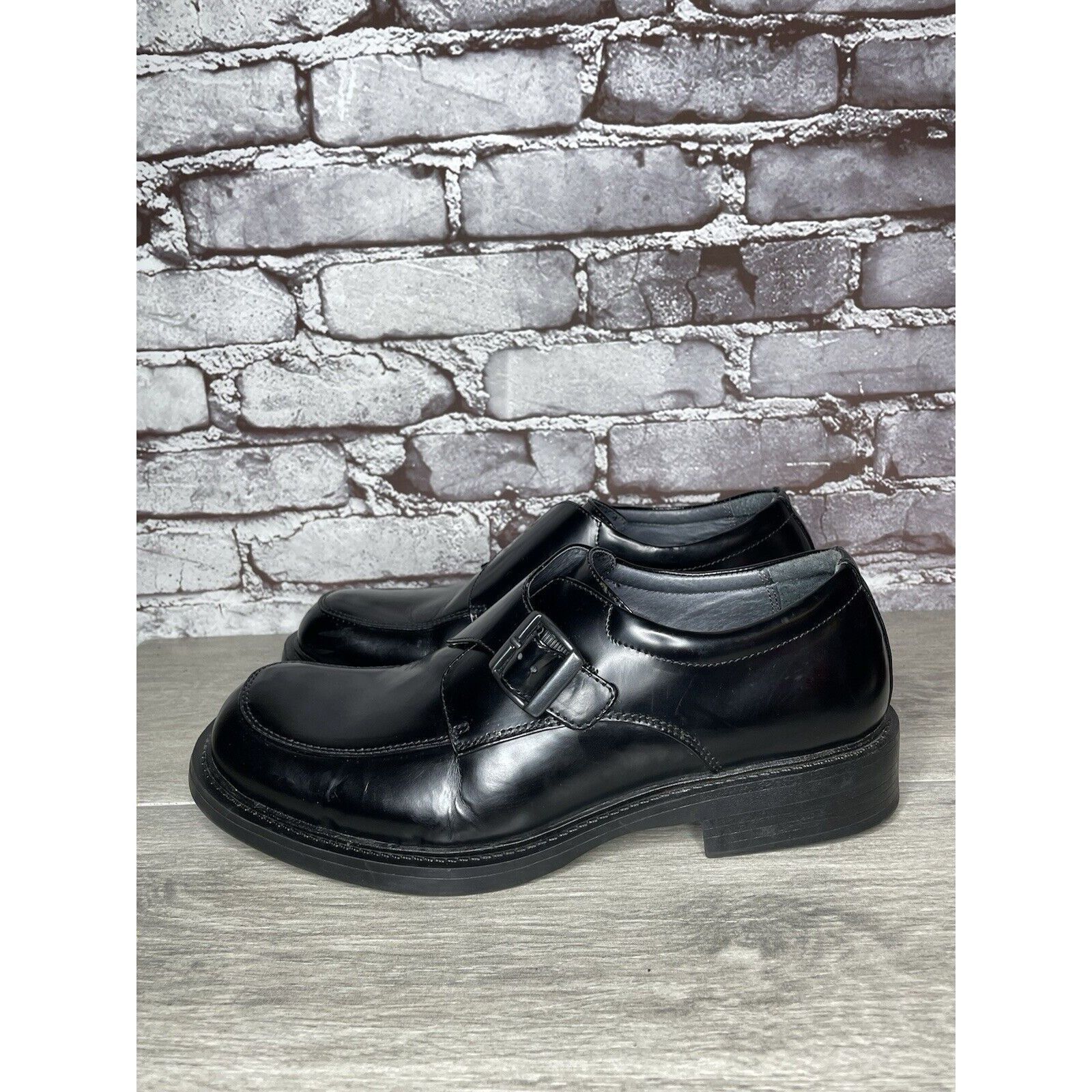 G.H. Bass & Co. Bass Waterproof Equity Black Leather Monk Strap Buckle Loafe Size US 9.5 / EU 42-43 - 1 Thumbnail