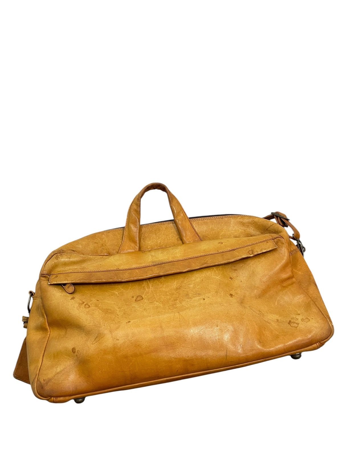 Genuine Leather Full Leather Beauty Patina Vtg TR Travel Duffle Bag 7🟩 Size ONE SIZE - 13 Thumbnail