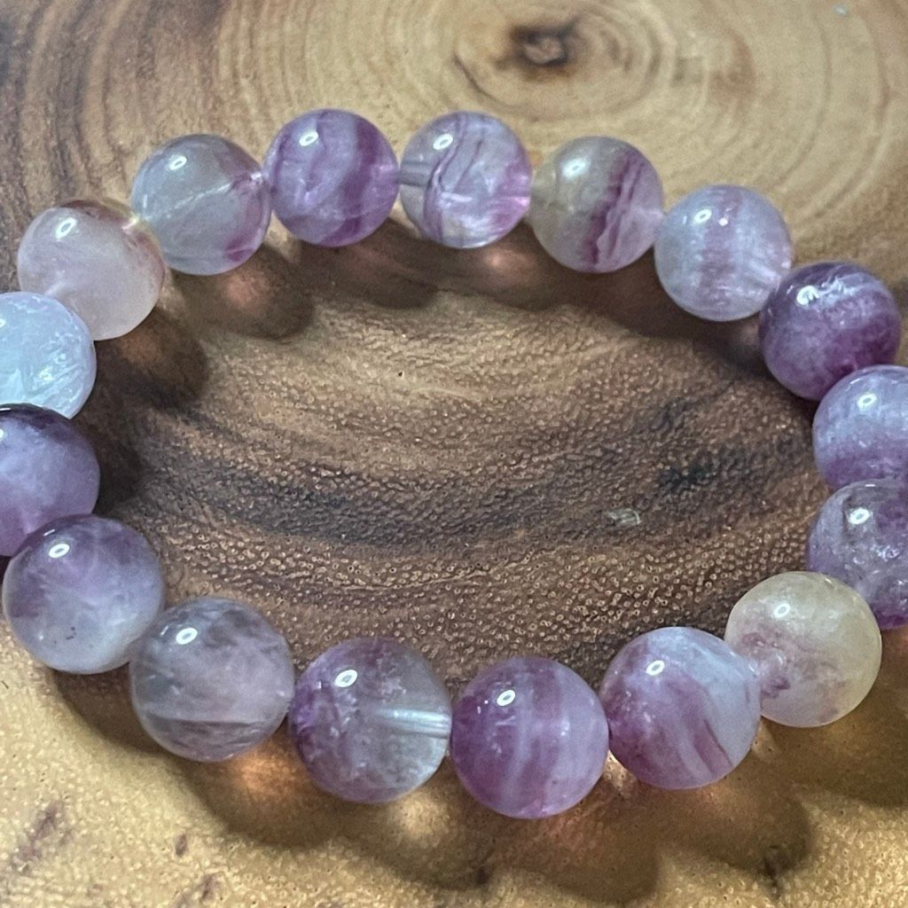 Other Candy Fluorite bracelet striped layers light rainbow colors Size ONE SIZE - 14 Thumbnail