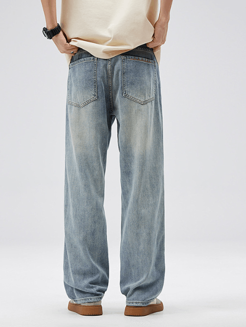 Japanese Brand American high street washed trendy light blue jeans Size US 32 / EU 48 - 5 Thumbnail