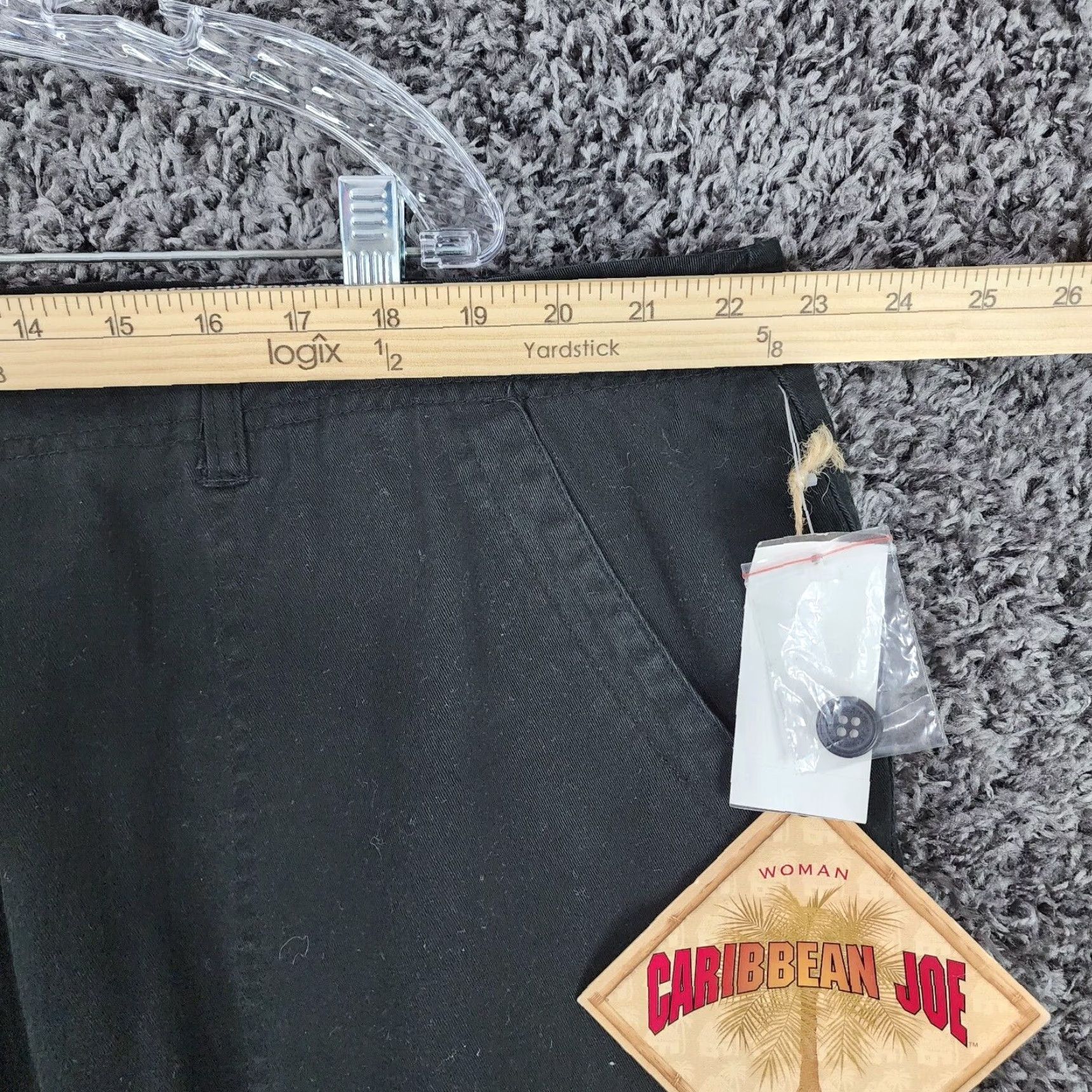 Vintage Caribbean Joe Let Go Women’s Plus Size Capri Pants 24W Black 100% Cotton NWT Size 42" / US 20 - 4 Thumbnail