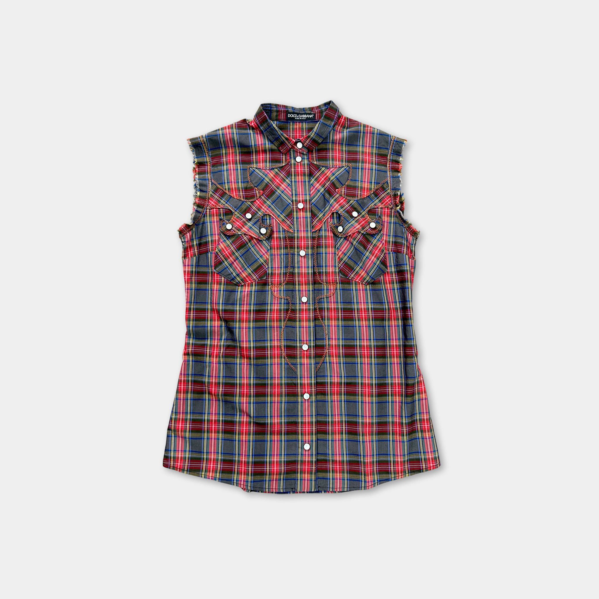 Dolce & Gabbana Dolce & Gabbana Western Style Tartan Pattern Shirt Size US S / EU 44-46 / 1 - 1 Thumbnail