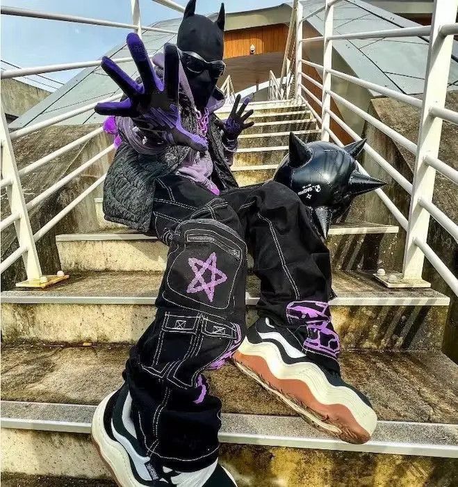 Japanese Brand Anime printed casual streetwear cargo Pants Size US 32 / EU 48 - 5 Thumbnail