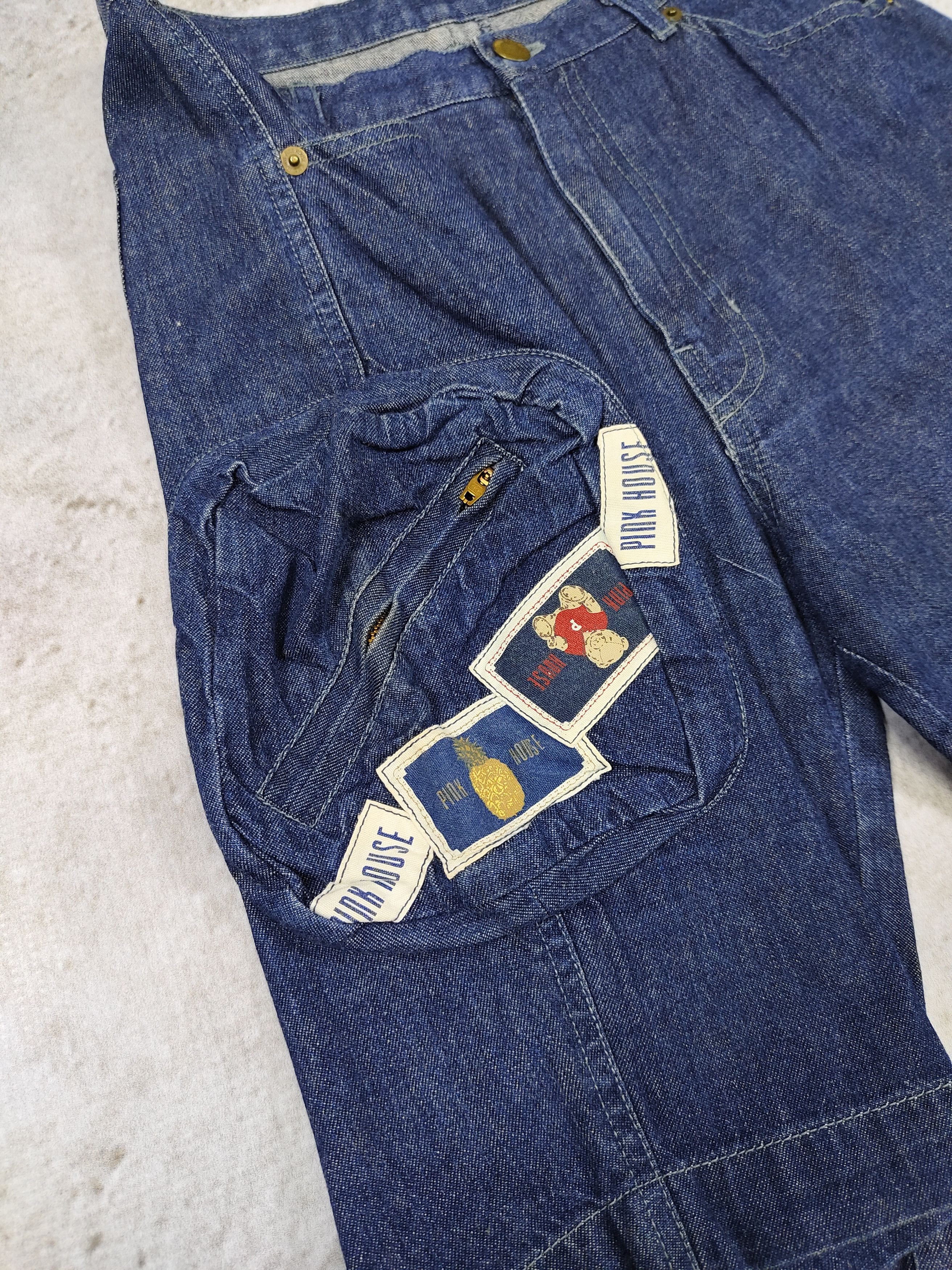 Pink House 00s Pink House- Pacth & Teddy Bear Embroidered Utility Denim Size 29" - 4 Thumbnail