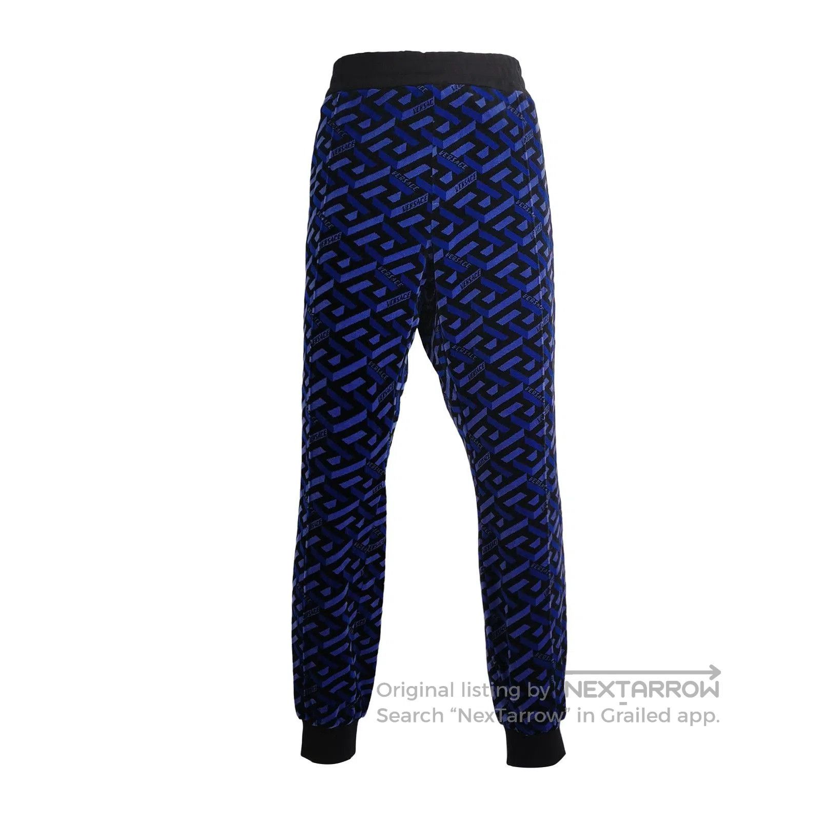 Versace Versace Blue Geometric Pattern Cotton Pants. Size US 40 / EU 56 - 2 Thumbnail