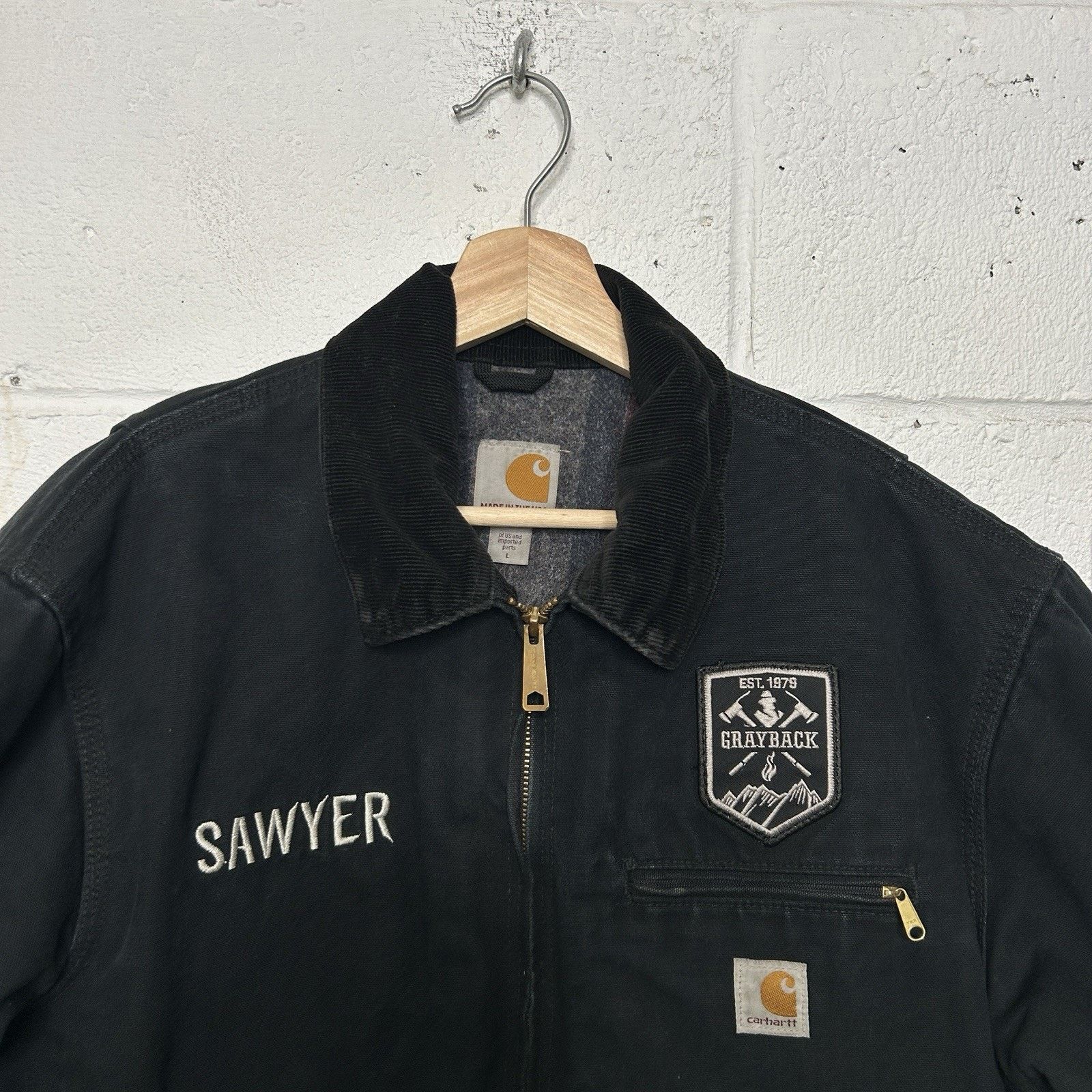 Carhartt Y2K Carhartt Blanket-Lined Detroit Jacket “Black” J001 BLK Size US L / EU 52-54 / 3 - 3 Thumbnail