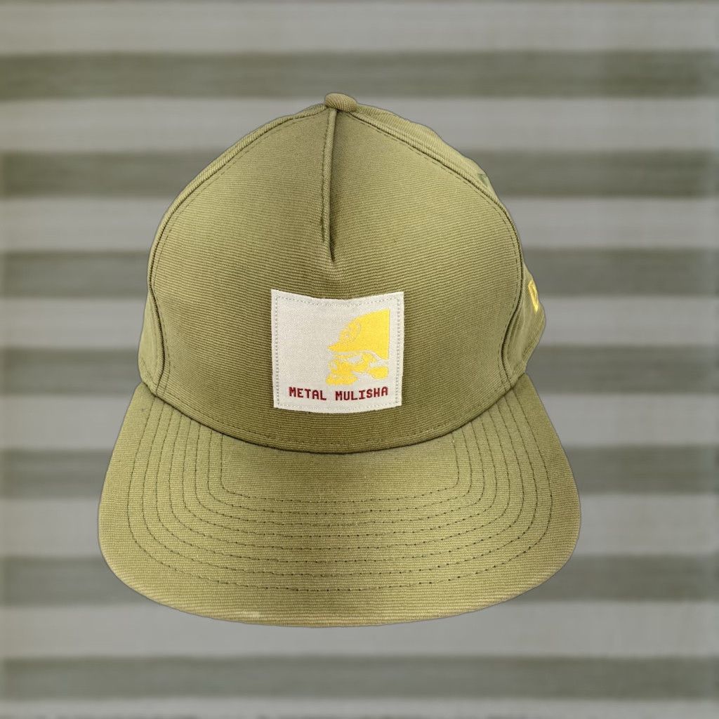 New Era Metal Mulisha New Era 39Thirty Hat Cap Khaki Beige Fitted Large XL Flat Bill Men Hat Cap Beige XL Large Solid Flat Cap Size ONE SIZE - 1 Thumbnail