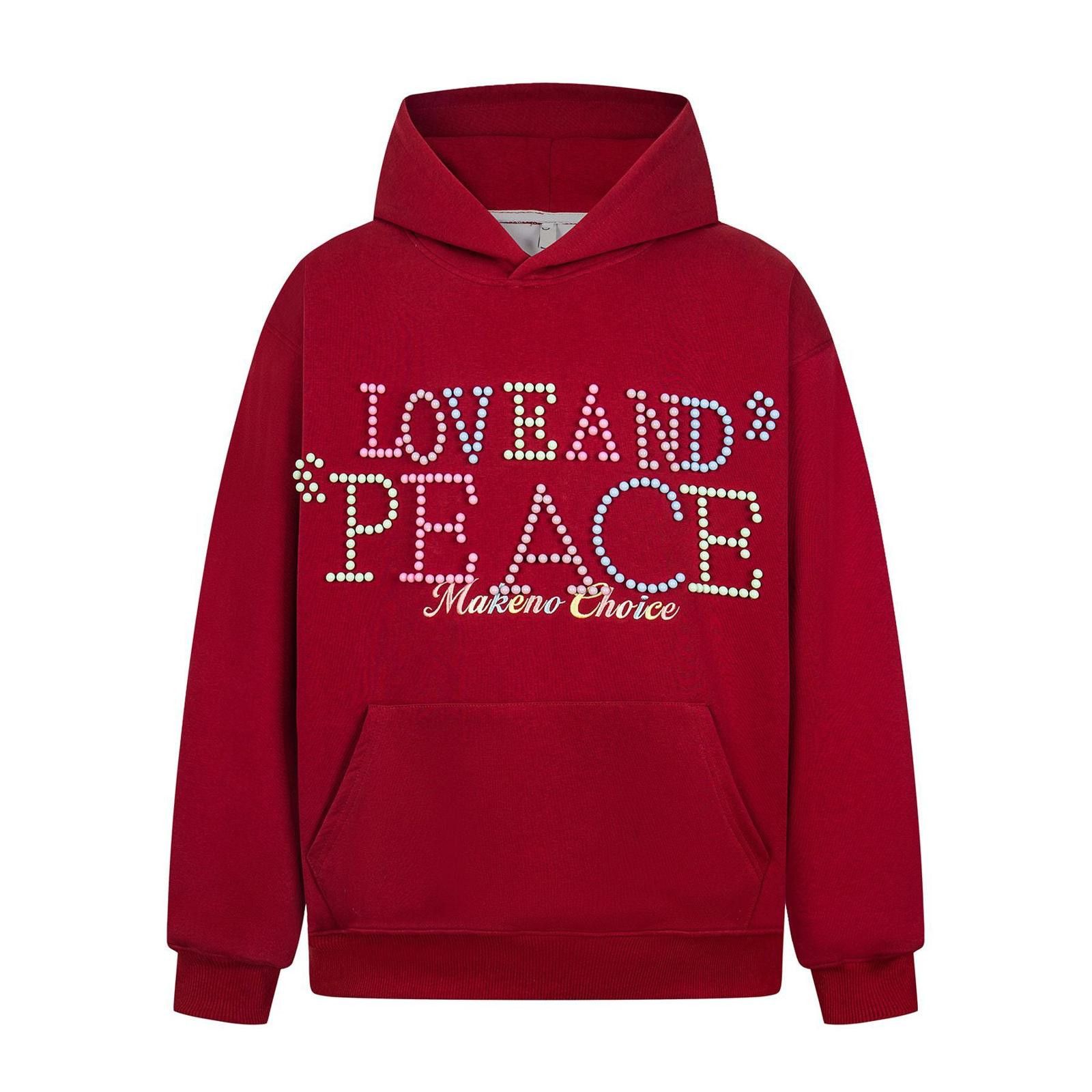 Japanese Brand Love and Peace Pearl Embellished Hoodie Size US M / EU 48-50 / 2 - 5 Thumbnail