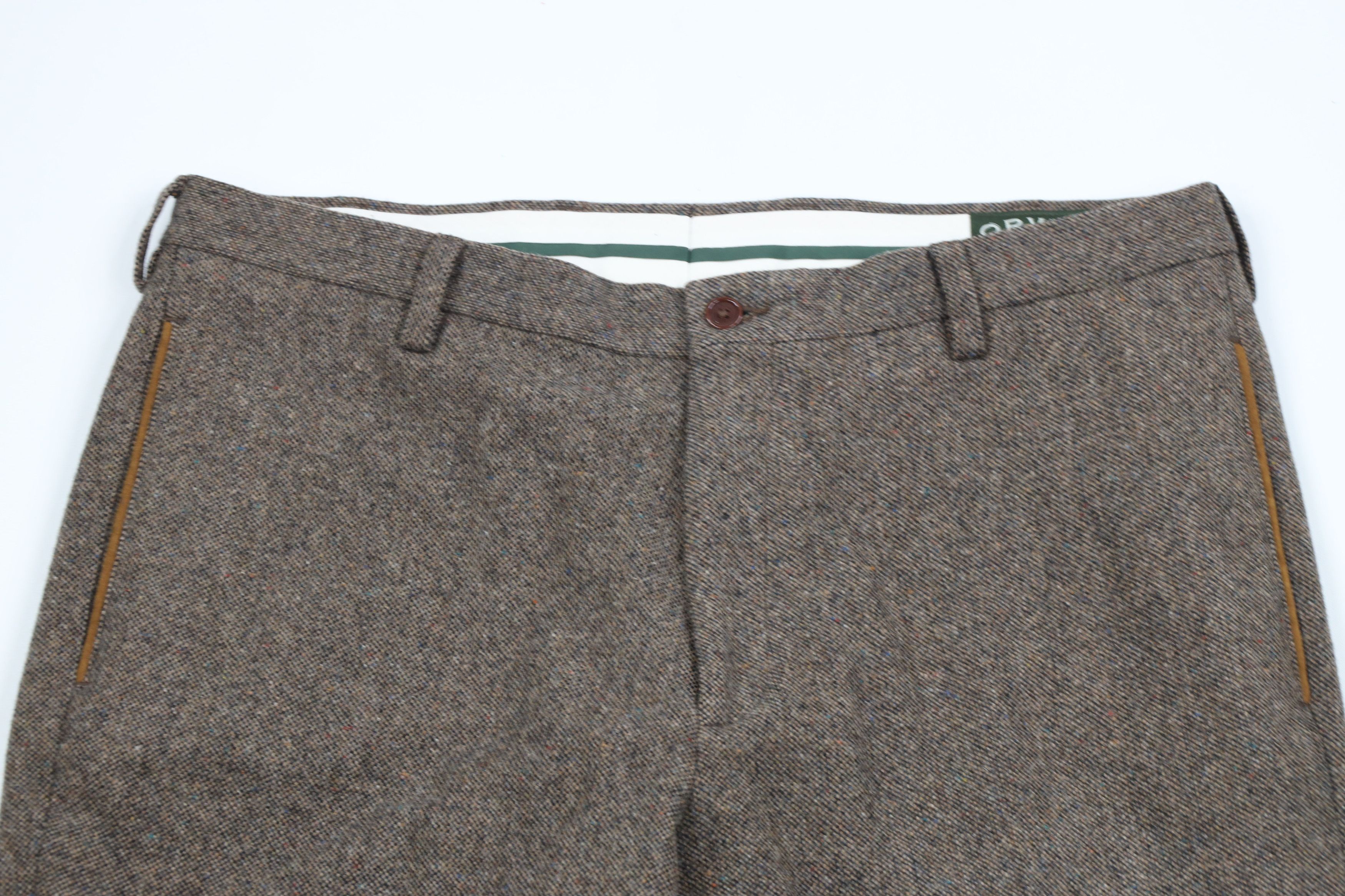 Orvis Vintage 90s Orvis Trim Cuffed Wool Tweed Chino Pants Brown Size US 38 / EU 54 - 2 Thumbnail