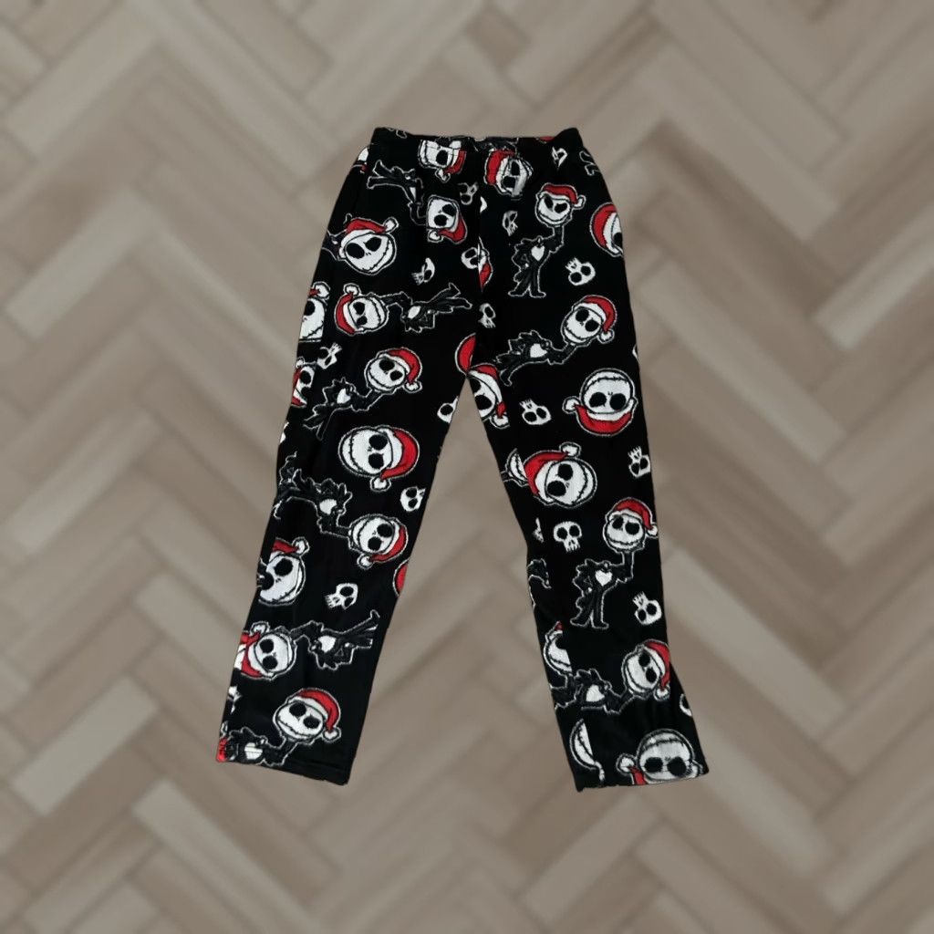 Disney Nightmare Before Christmas Womens Black Fleece Pajama Pants Size S Size 28" / US 6 / IT 42 - 1 Thumbnail