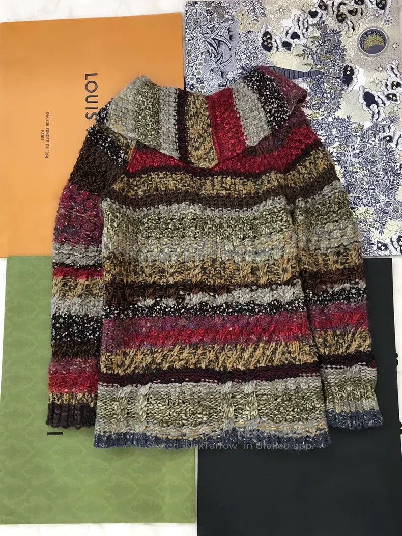 Dior Dior Colour-blocked wool knitted coat Size XS / US 0-2 / IT 36-38 - 2 Thumbnail