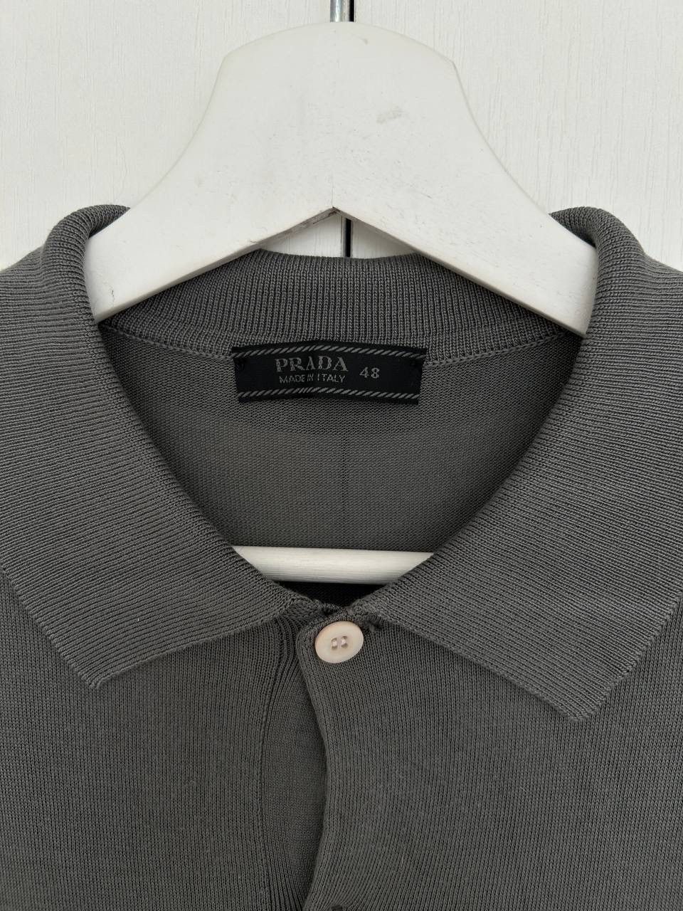 Prada Prada Milano Garment Dyed Silk Polo Knit Shirt Size M Size US M / EU 48-50 / 2 - 5 Thumbnail