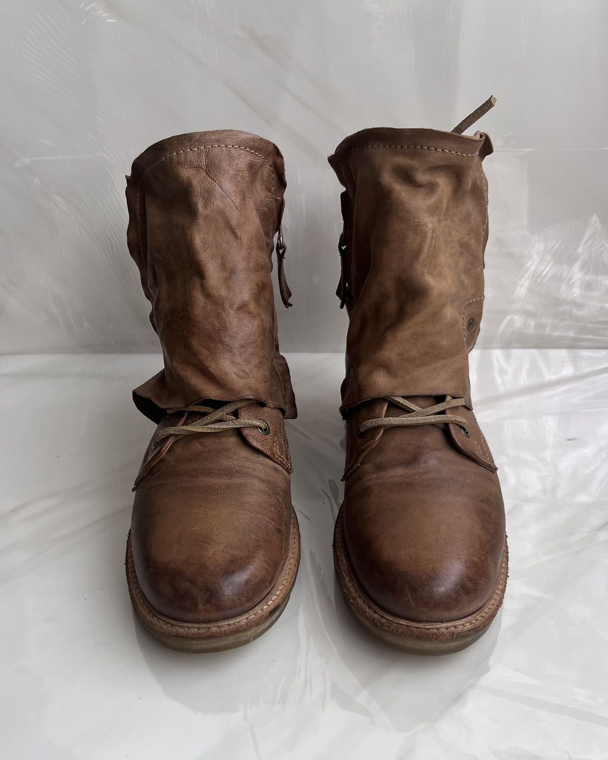 A.S.98 As 98 Airstep Zipper Boho Biker brown distressed boot Size US 8 / IT 38 - 2 Thumbnail