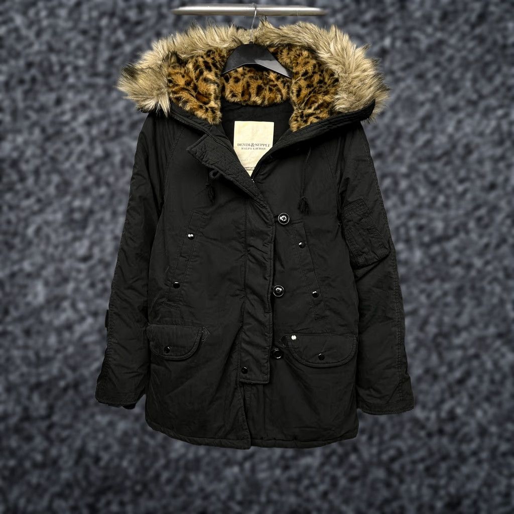Vintage Denim & Supply Ralph Lauren Denim & Supply Polo Ralph Lauren Womens Down Parka Jacket M Black Hooded Jacket Womens Parka Size M / US 6-8 / IT 42-44 - 1 Thumbnail