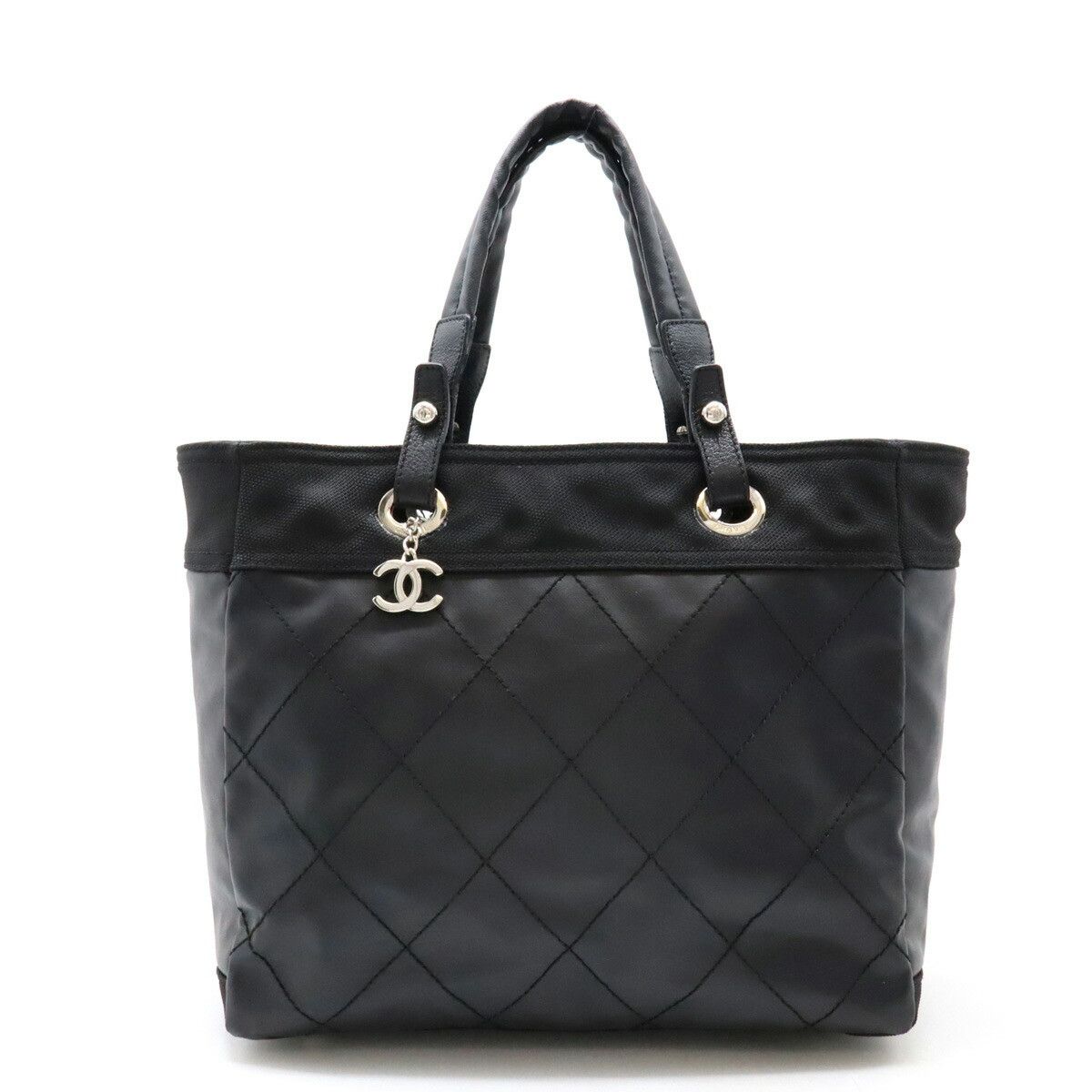 Chanel Chanel Paris Biarritz Coated Canvas Tote Bag Textile Tote Bag A34209 DUTY FREE for USA