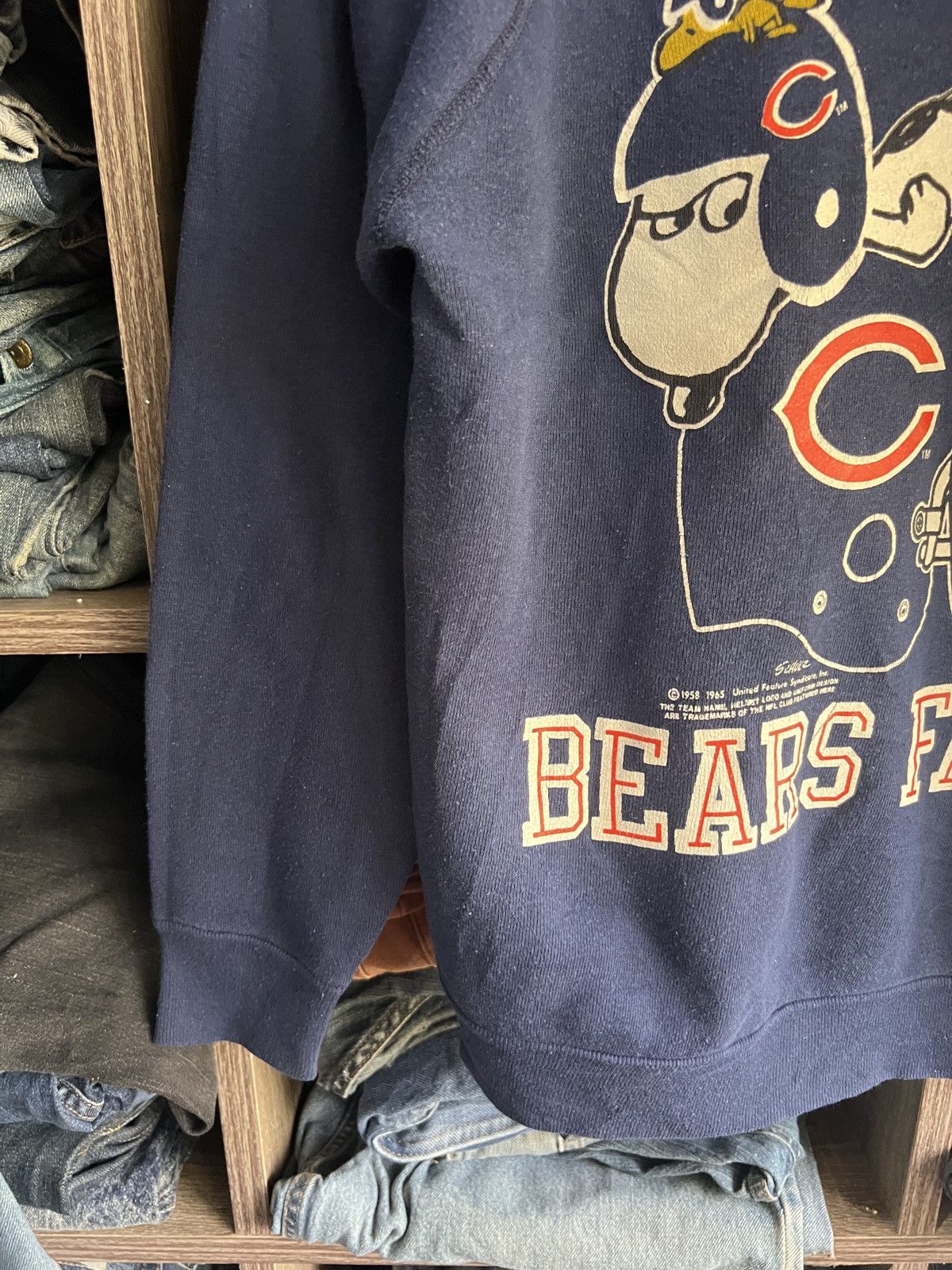 Peanuts 🔥Very Rare Vintage 60s Bears Fan NFL Crewneck Sweatshirt Size US S / EU 44-46 / 1 - 8 Thumbnail