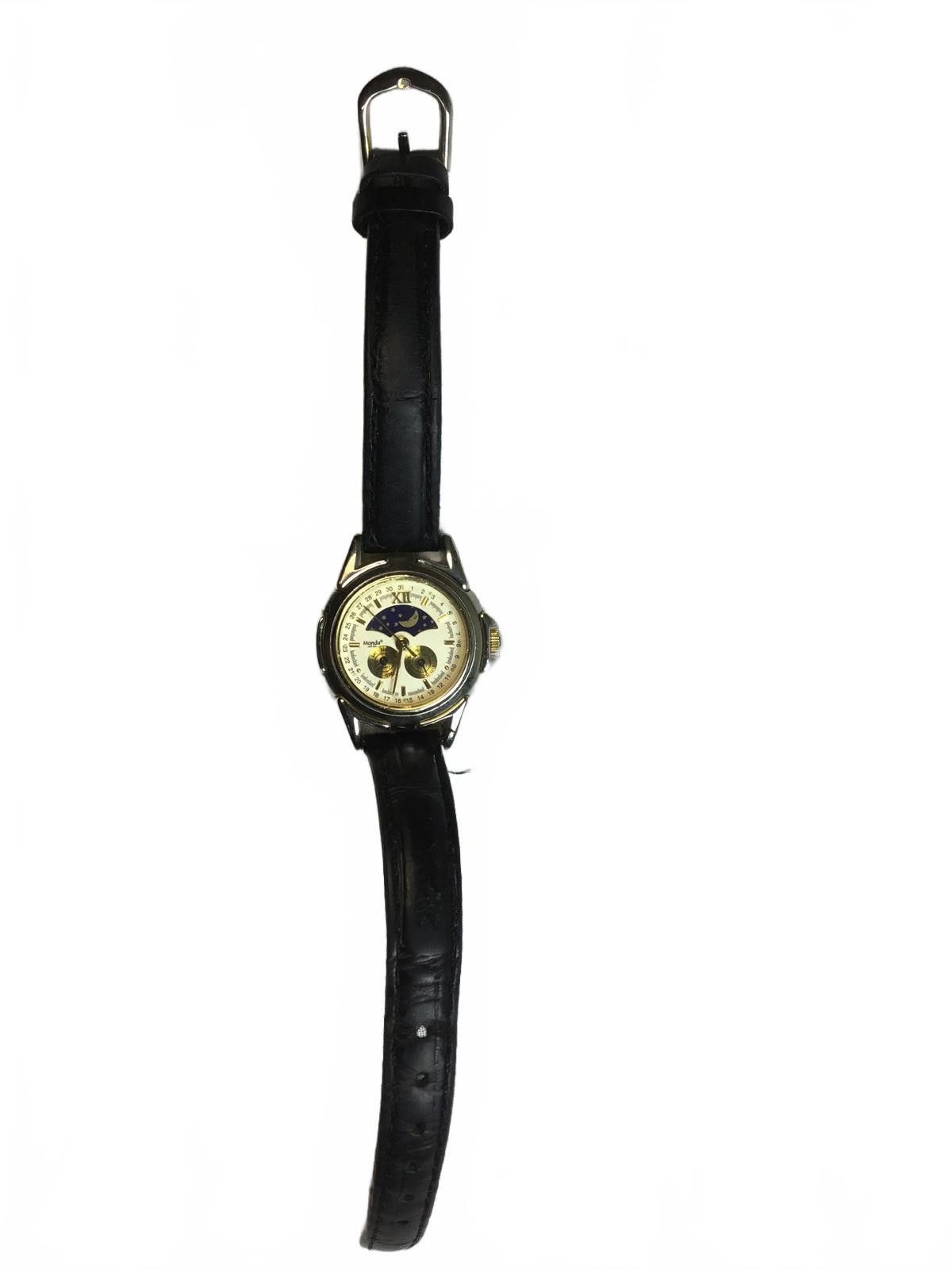 Cheap Monday Mondu Women's Watch with Black Leather Strap and Moon-Sun Size ONE SIZE - 6 Thumbnail
